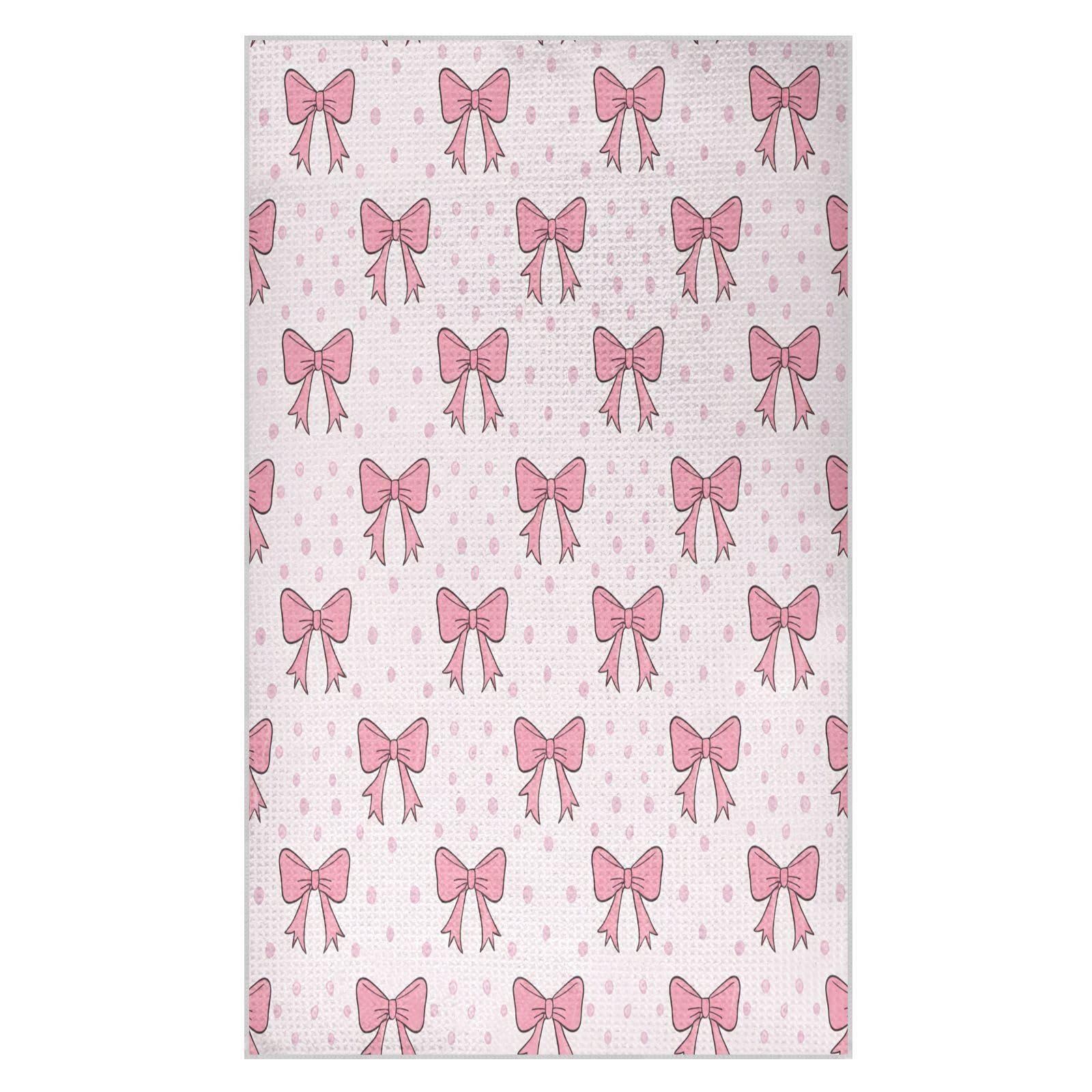 JiangGgen Bows Kitchen Towel 1-Pack Soft Absorbent Dish Towel