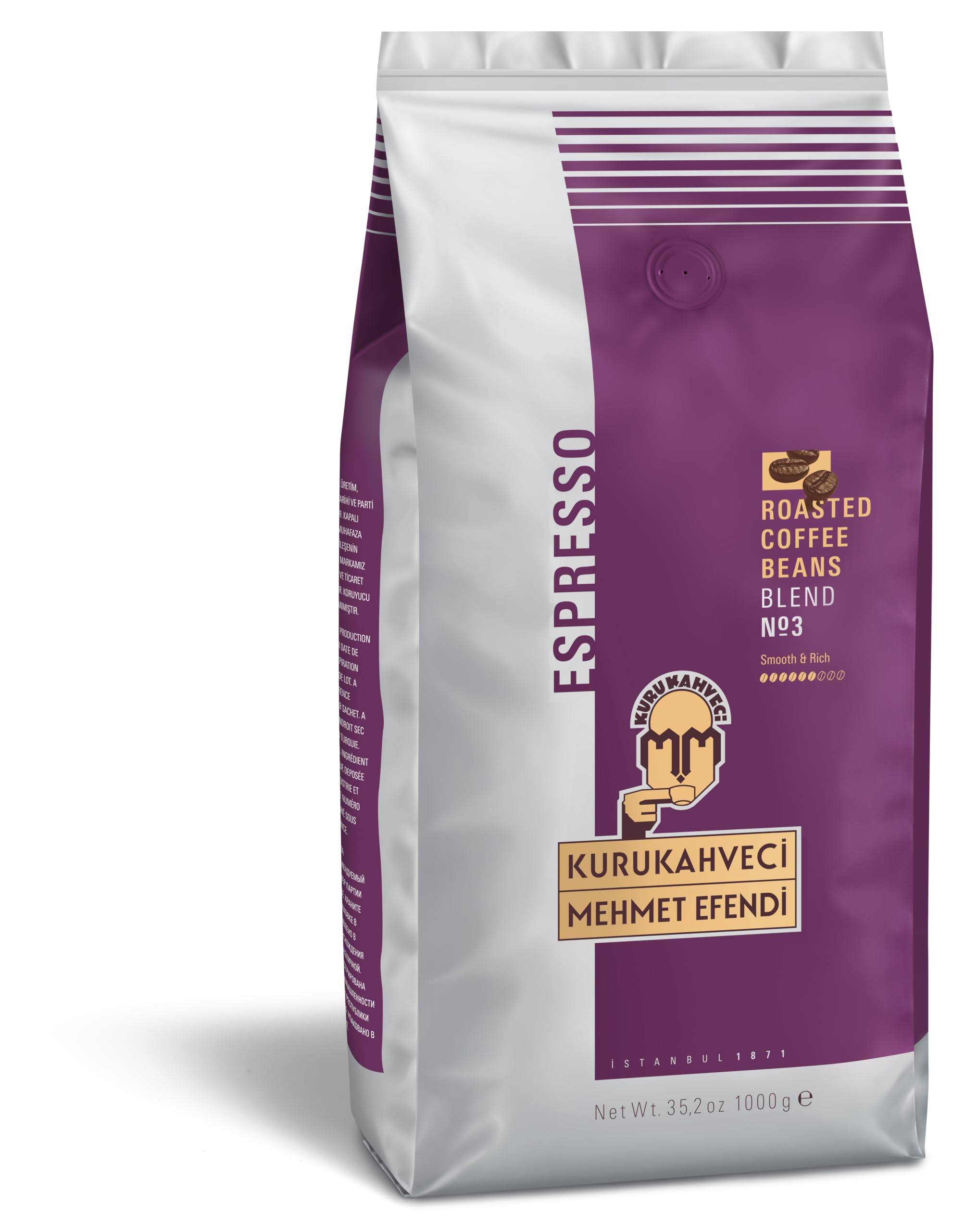 KURUKAHVECI MEHMET EFENDI Espresso nr 3 specjalna kawa świeżo palona 35,2 l OZ