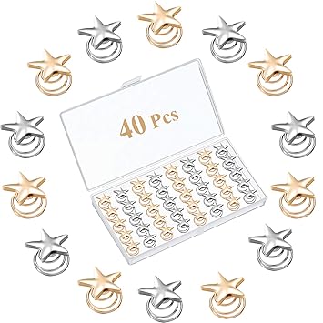 40 Pieces Star Spiral Hair Pins Vintage Star Bridal Hair Pins Star Spiral Wedding Hair Clips Headpieces
