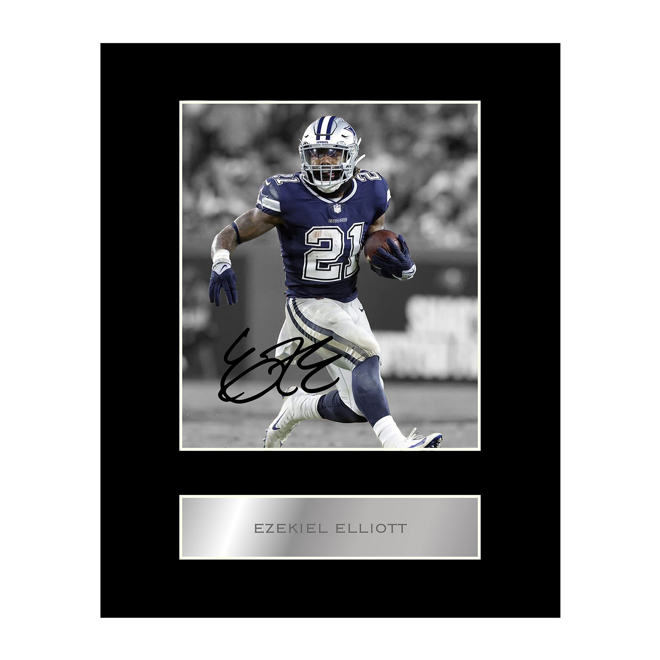 Ezekiel Elliott Pre Printed Signature Signed Mounted Photo Display #22 Printed Autograph Picture