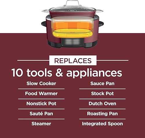 Miniatura 8 de Ninja Foodi PossibleCooker 8.5qt Multi-Cooker: la olla de cocción lenta 6 en 1 definitiva para vapor, sear, hornear y antiadherente apta para horno,