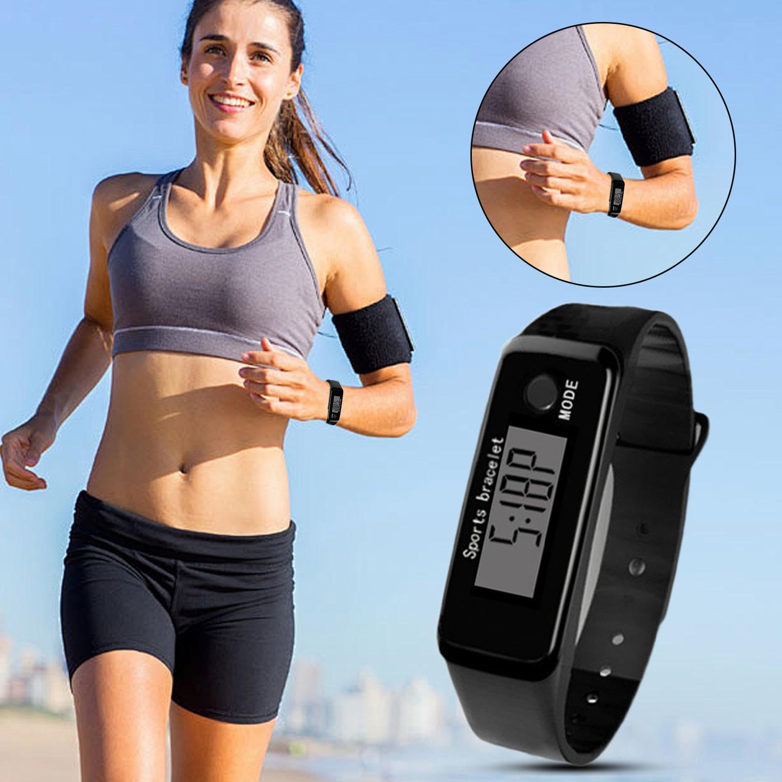 Contapassi - Il Contapasi | Orologio Intelligente Per Sport E Corsa, Dispositivi Indossabili Da Polso Intelligenti Per Uomini E Donne, Contapassi Impermeabile Per La Distanza Calorica, Fitness