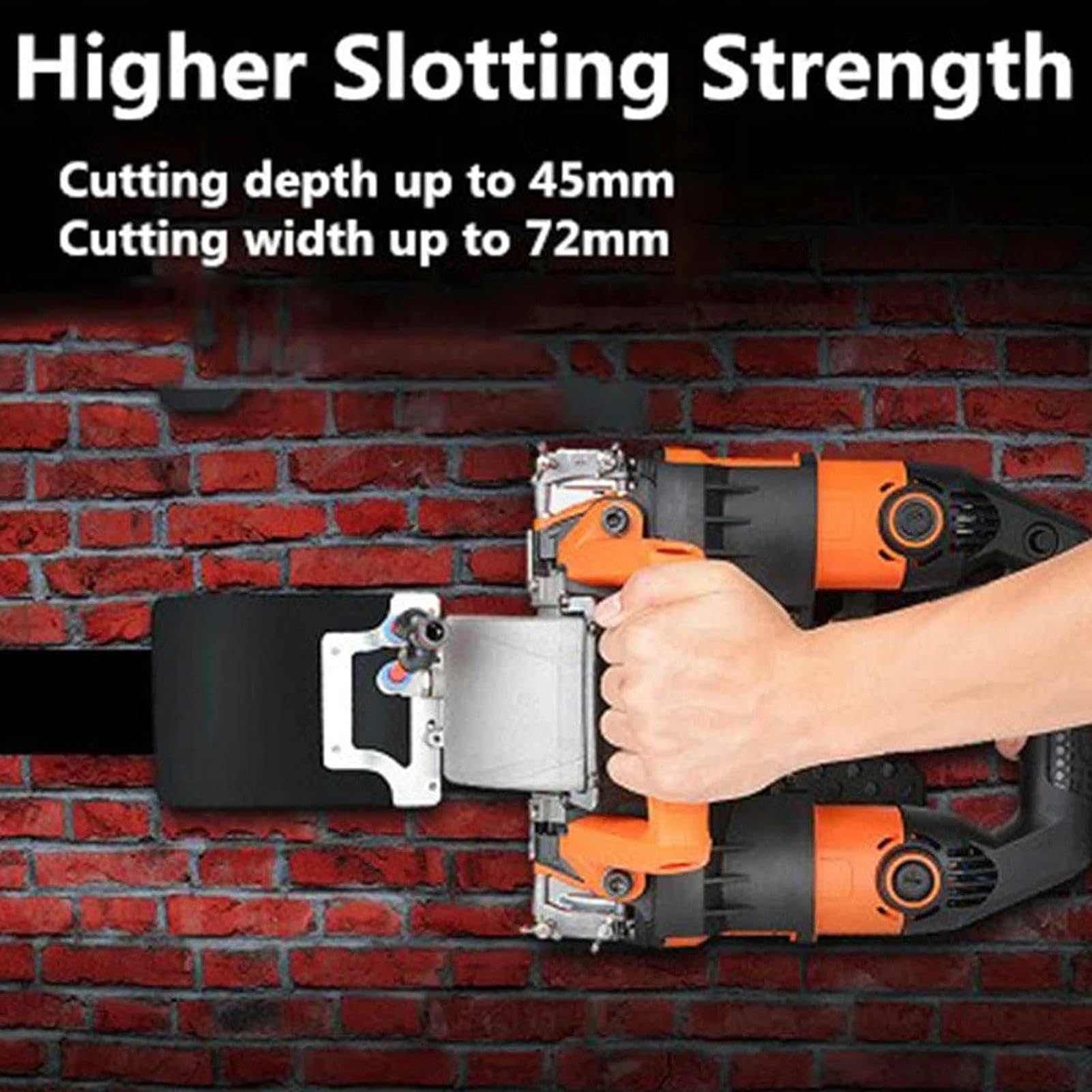 Máquina de corte de ranura de pared con ancho ajustable y 45 mm de profundidad para corte de mármol y alambre de pared