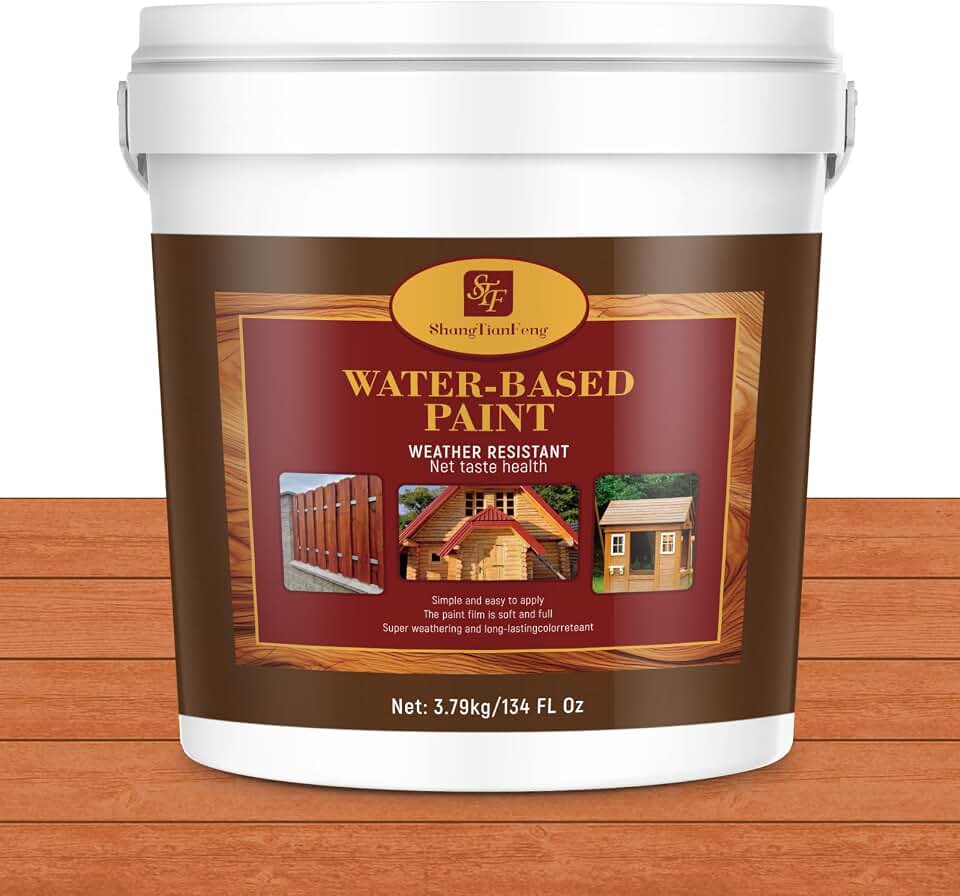 Natural Cedar Advanced Stain & Sealer & Preservative for Wood, Flexible Crack-Resistant Finish,Outdoor Deck and Fence - All-in-One Exterior Wood Stain/Waterproofing Sealant–UV Protection-1 Gallon