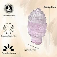 Vista 46 de Amazing Gemstone Black Obsidian Crystal Buddha Head Statue for Zen - Buddah Decor Statue Figurine for Meditation - Adornos Decoraciones Para Salas