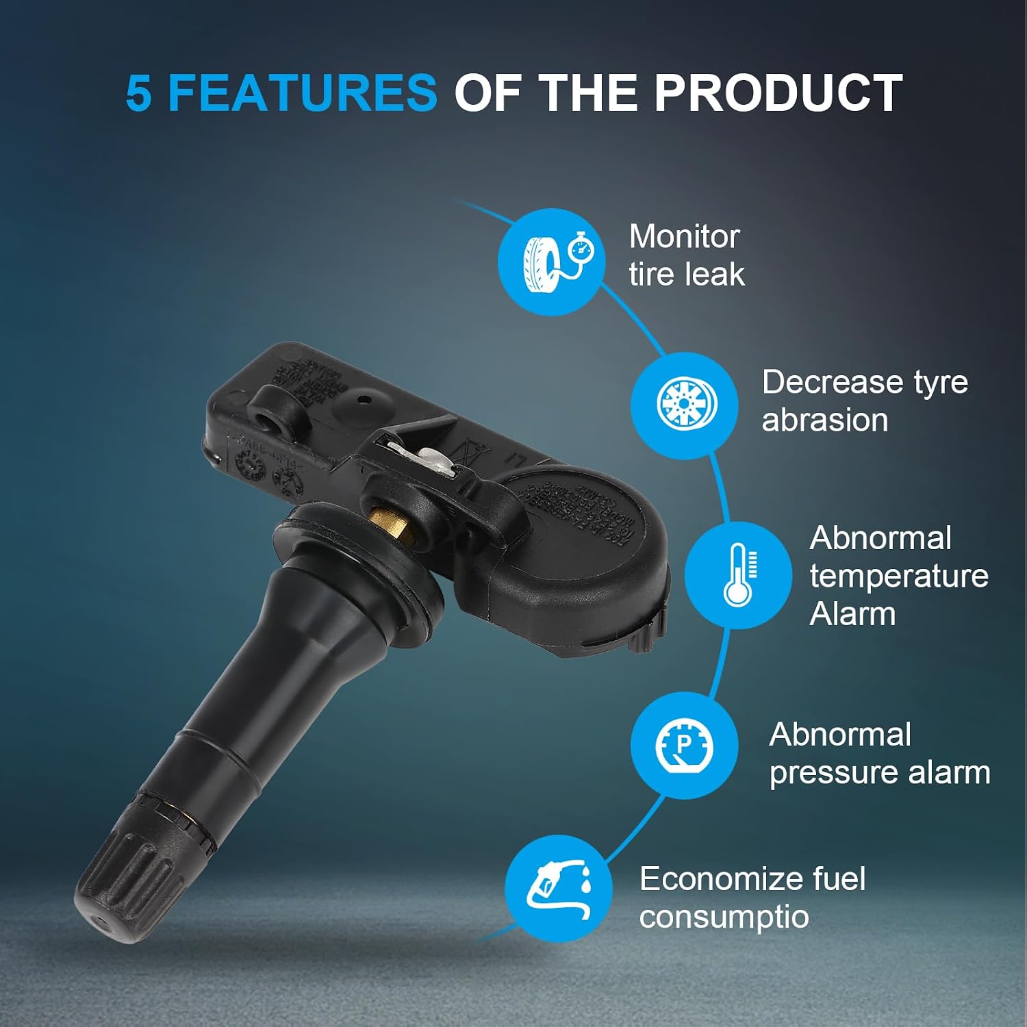 FINDAUTO Replacement for Tire Sensor 433MHz GM Original Equipment Tire Pressure Monitoring System TPMS for Ram 1500 2019-2022 Replaces 68293199AA 4Pack