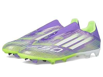 adidas F50 League Laceless Firm Ground Soccer Cleats Soccer Shoes Purple Rush/White/Lucid Lemon : Men