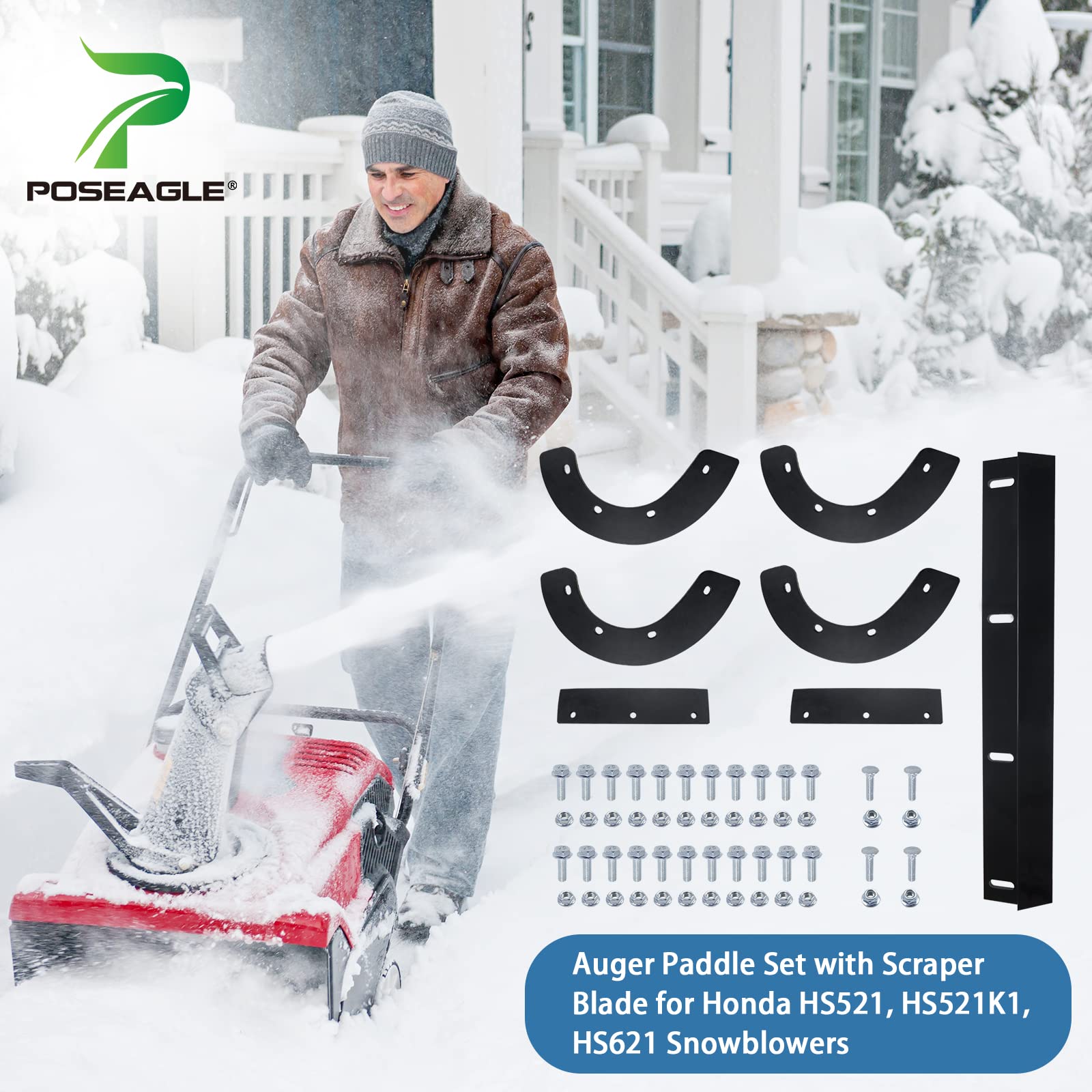 Amazon.co.jp: POSEAGLE 除雪機 ゴム製オーガーパドル 交換用 72523