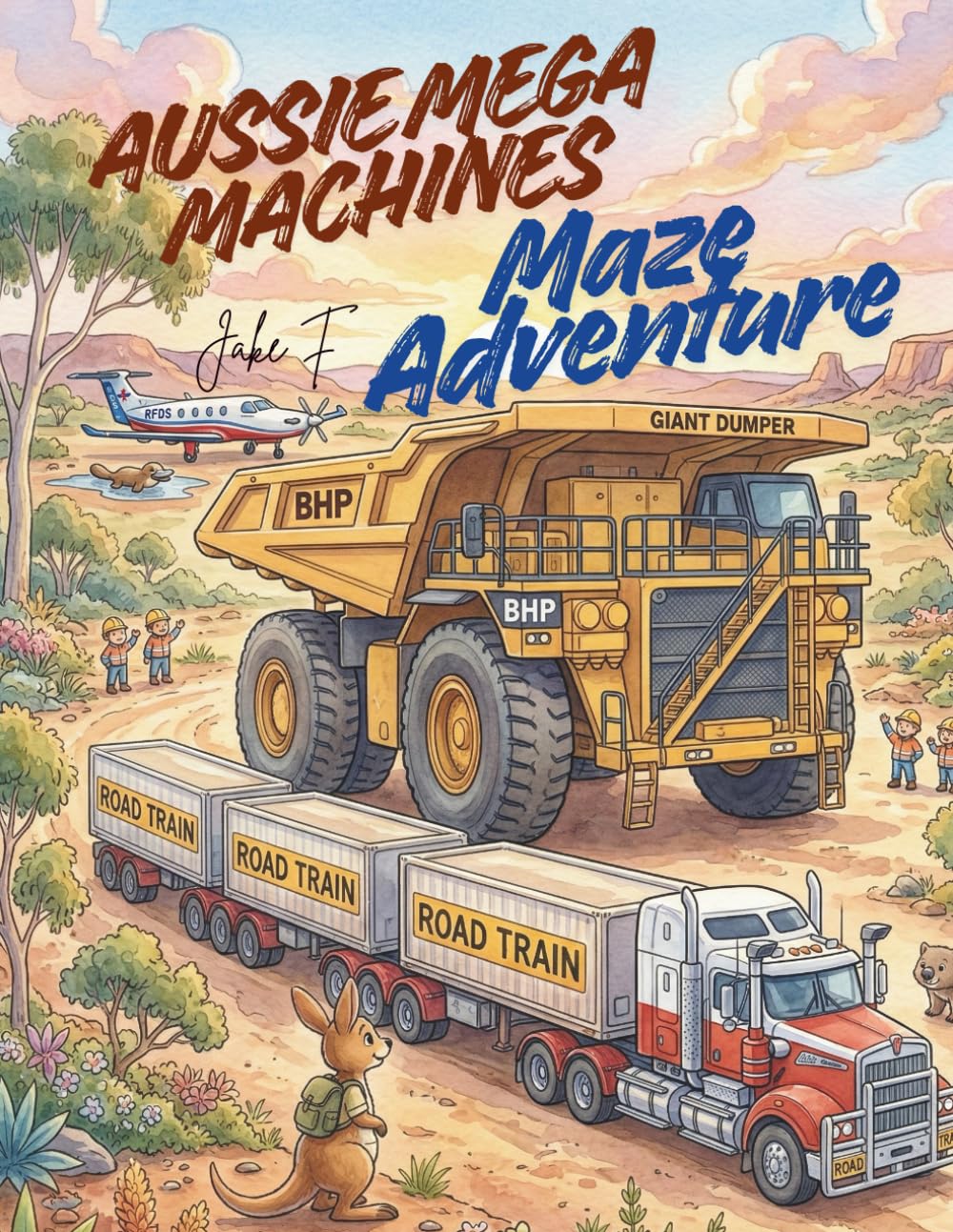 Aussie Mega Machines Maze Adventure: An Epic Journey Through Australia's Biggest, Heaviest, and Fastest Vehicles! - STEM Learning, Puzzles & Fun Facts for Kids Ages 6-12 (Aussie Maze Adventure)