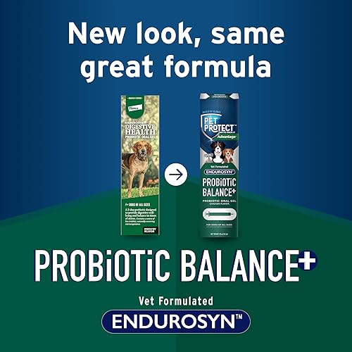 Miniatura 3 de Pet Protect Dog Probiotic Balance+ Gel oral, endurosina formulada por veterinarios, prebióticos y probióticos para perros, suministro para 3 días,