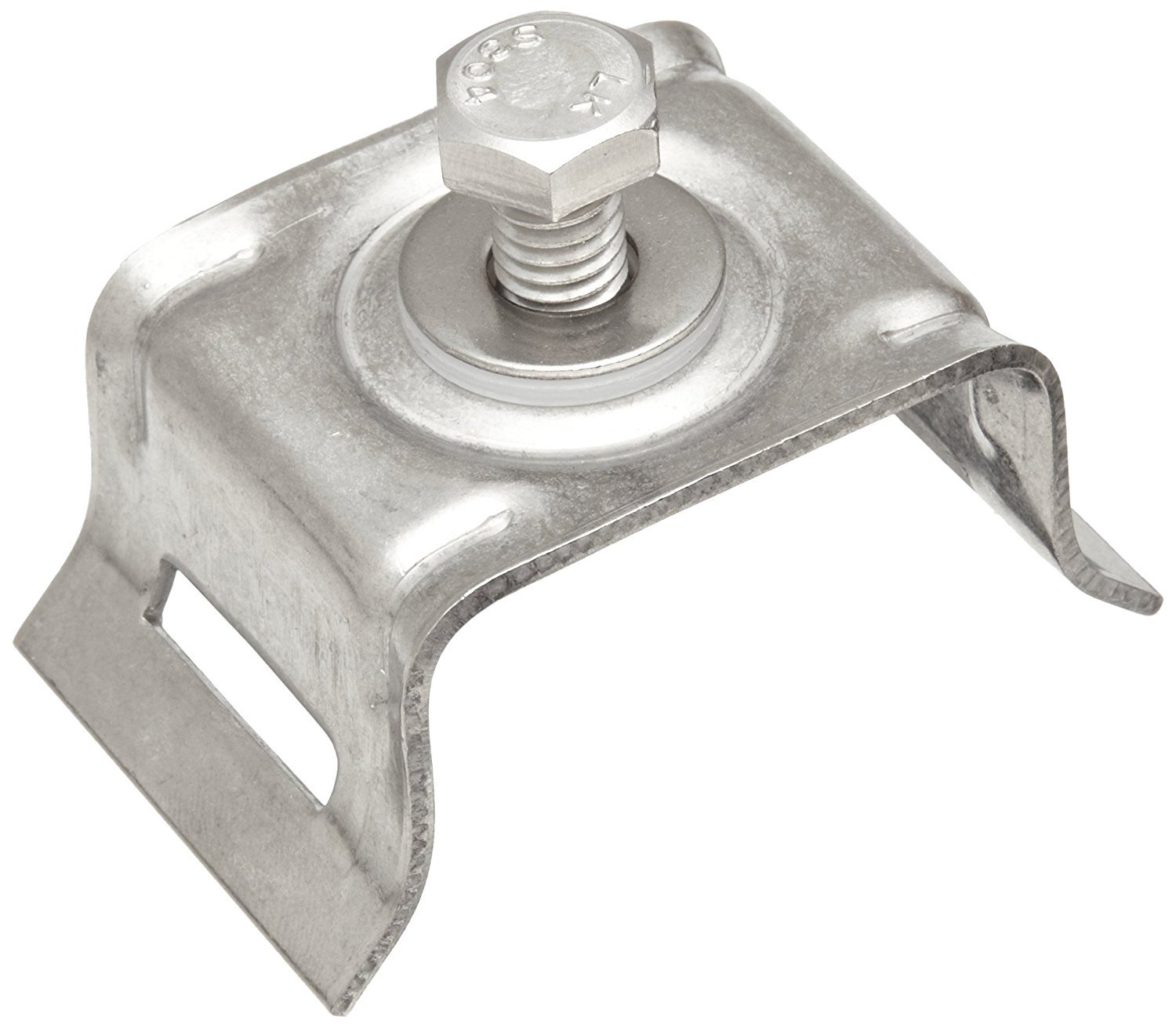 BAND-IT D02189 3/4" Slot, 200/300 Stainless Steel Flared Leg Single Bolt Brack-It (50 Per Box)