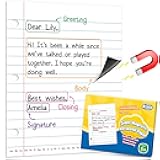 Aizweb Giant Magnetic Notebook Paper,Dry Erase Handwriting Lined for Classroom Whiteboard Accessories, Chart Paper Teacher Must Have Homeschool Teaching Supplies,Teacher Essential,17