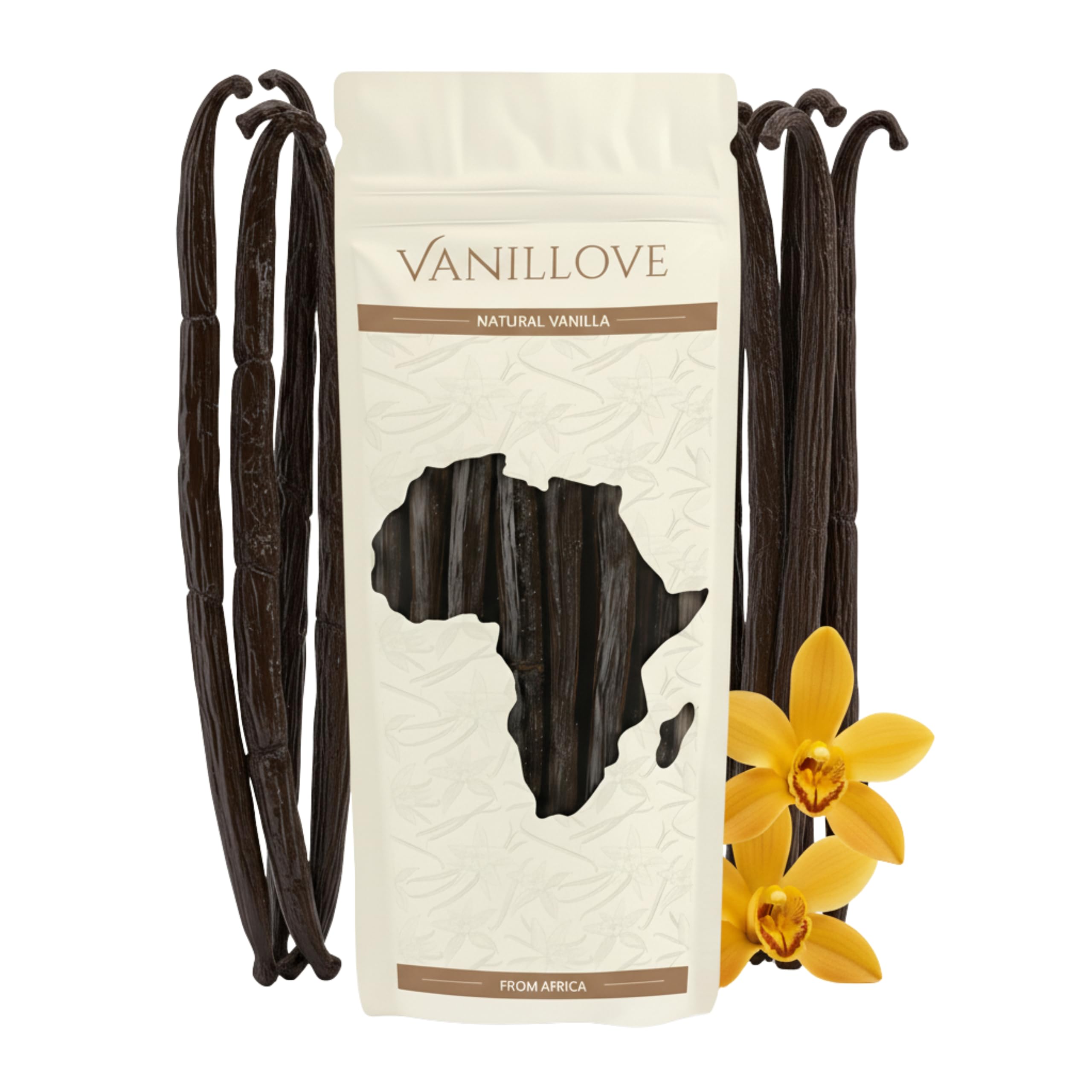 Vanillove Premium Bourbon Vanilleschoten XXL 15 Stück (16-18cm) – Ideal für Vanille Extrakt, Vanille Sirup & Vanillezucker – Gourmet Qualität A, Aromatische Vanilleschote für Backen & Desserts