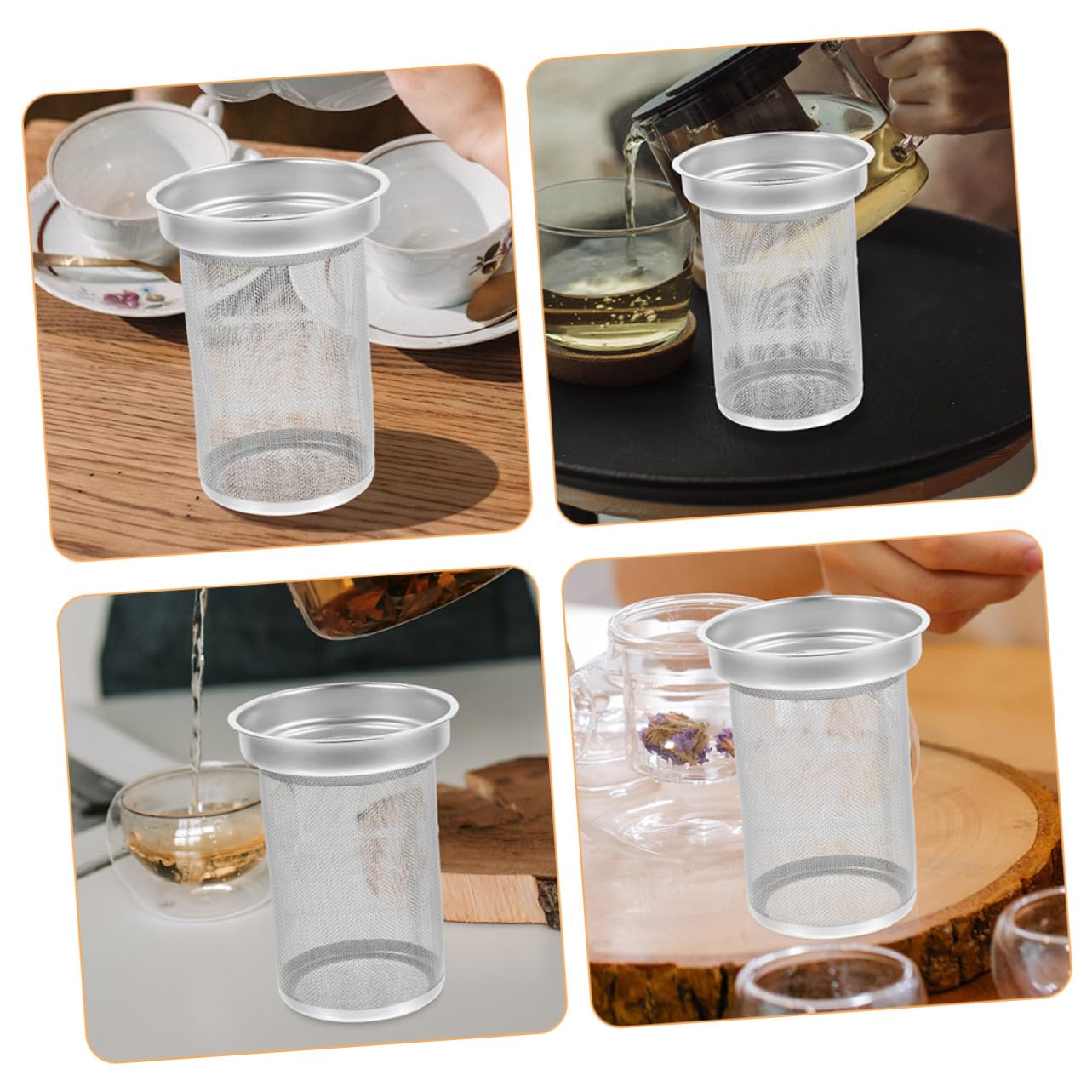 Infuseur à Thé en Acier Inoxydable Solide Passoire à Thé Filtre Réutilisable Facile à Nettoyer Présent