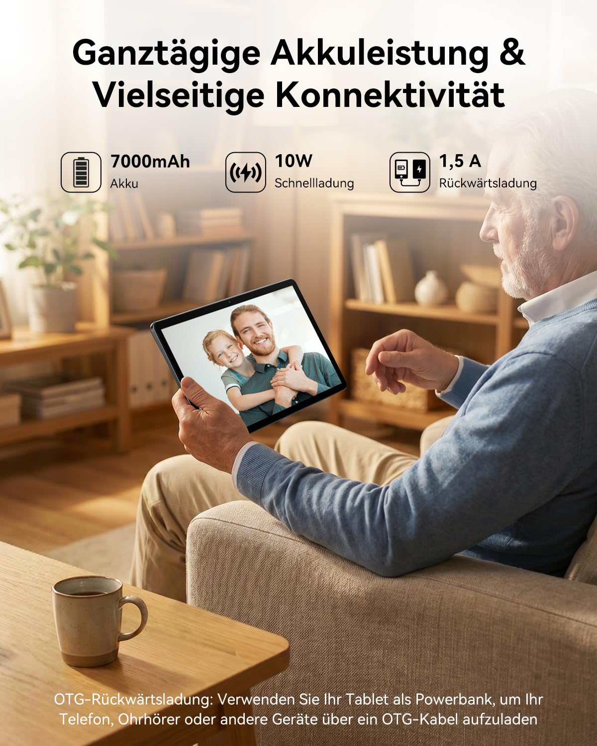 TABWEE 11 Zoll Tablet Android 16, 4 Jahre Garantie, 64GB ROM+4TB Tablet PC | 7000mAh Akku, Gemini AI 4.0, 5G WiFi, GPS, OTG, HD Touchscreen Tablet für Lernen, Streaming und Zuhause