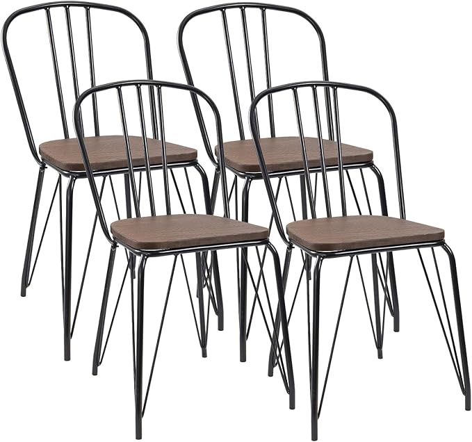 Furmax Metal Kitchen Dining Chair IndoorOutdoor Use