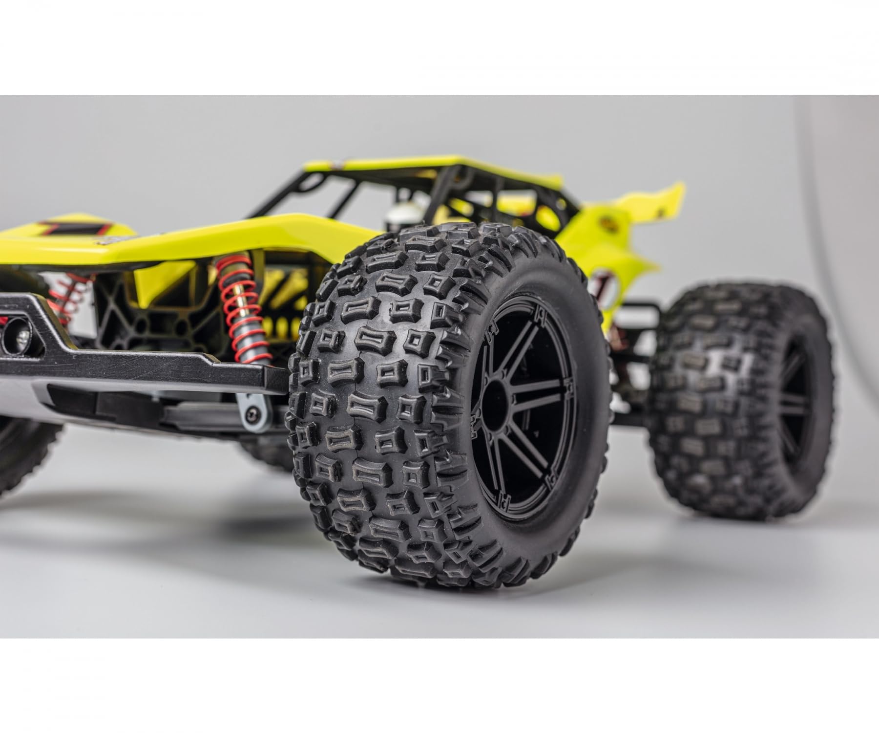 Carson 500404224 1:10 FE Cage Devil XL 2,4 GHz 100% RTR - zdalnie sterowany samochód, Offroad Truggy, w zestawie baterie i zdalne sterowanie, XL Truggy, żółty