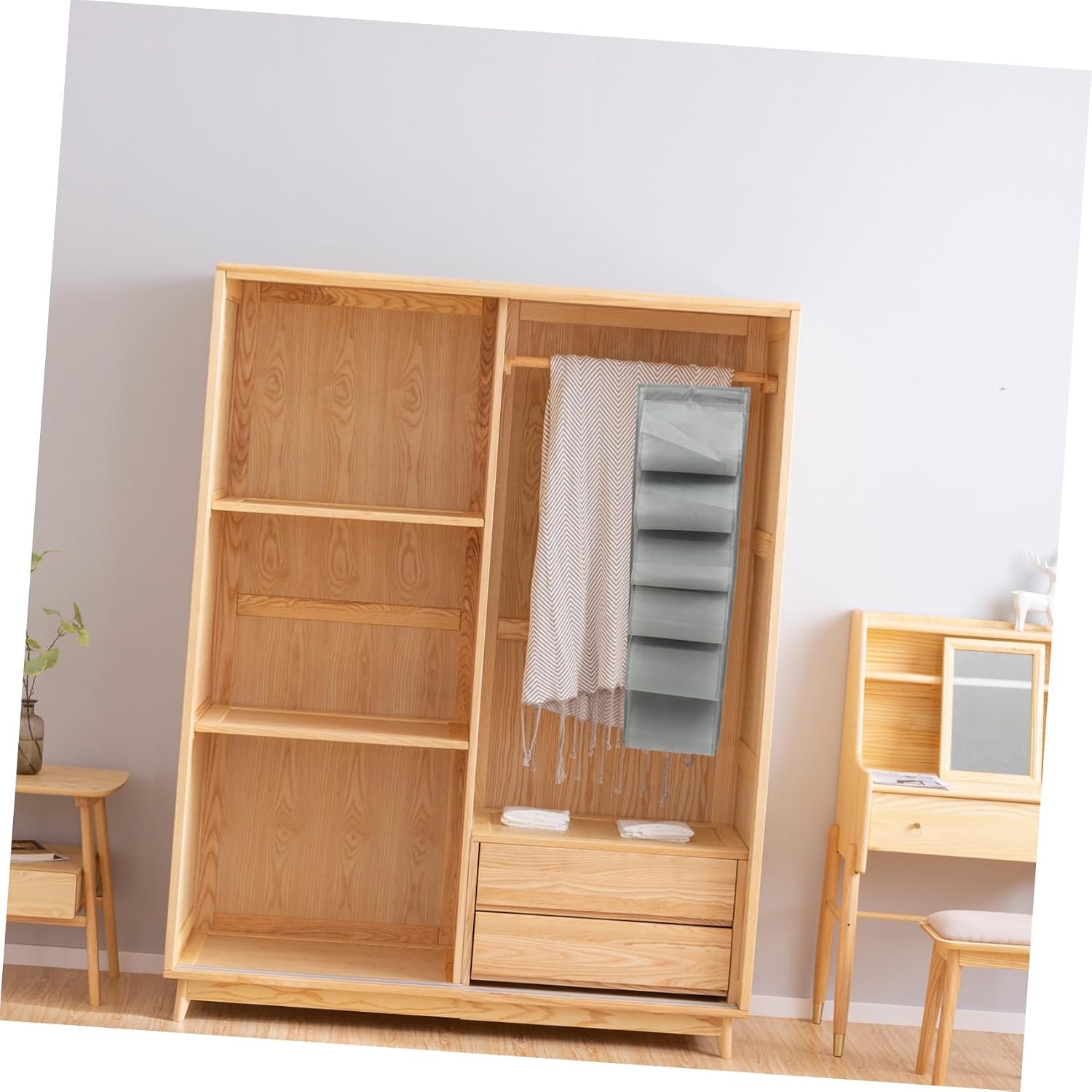 Cabilock Hanging Storage Bag for Closet, 12-slot Non-woven Shoe Organizer