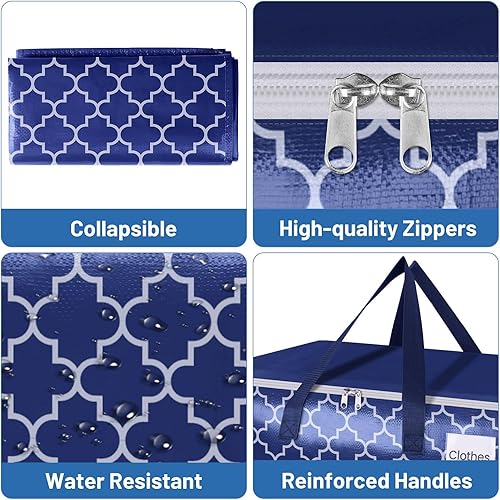 Miniatura 3 de FabSpace Bolsas de mudanza, suministros de mudanza extragrandes, bolsas de almacenamiento resistentes, bolsas de embalaje con cremalleras y asas