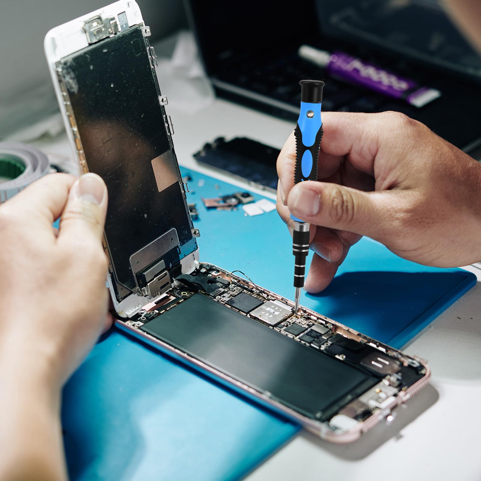 Set di cacciaviti di precisione manuali da 142 pezzi Cacciavite ergonomico per riparazione elettronica con 120 punte per la riparazione del telefono del computer tablet