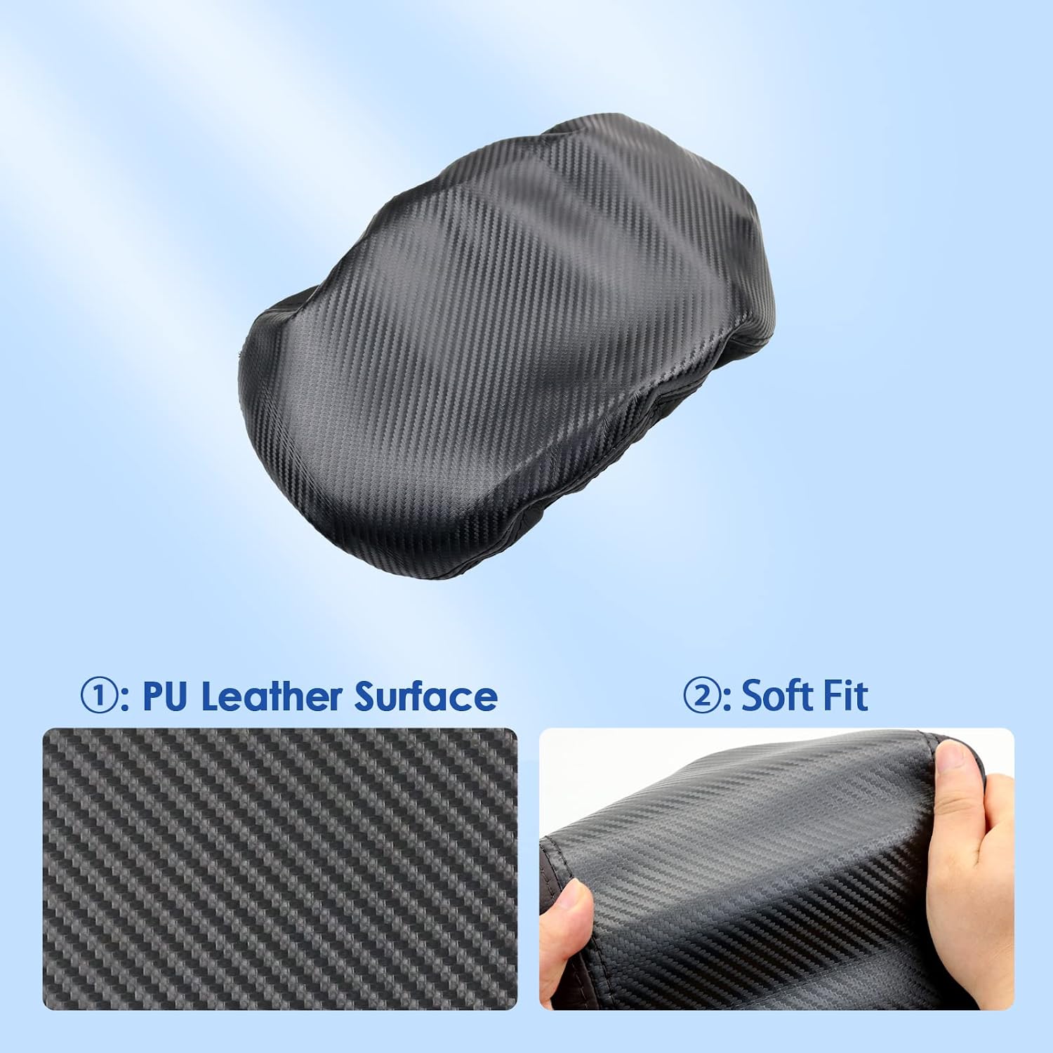 for 2020-2025 2026 Mazda CX-30 Center Console Cover, Waterproof&Anti-Scratch Lether 2025 CX30 Console Armrest Cover for 2023 2024 2025 Mazda CX30 Accessories (Black-Carbon Fiber)