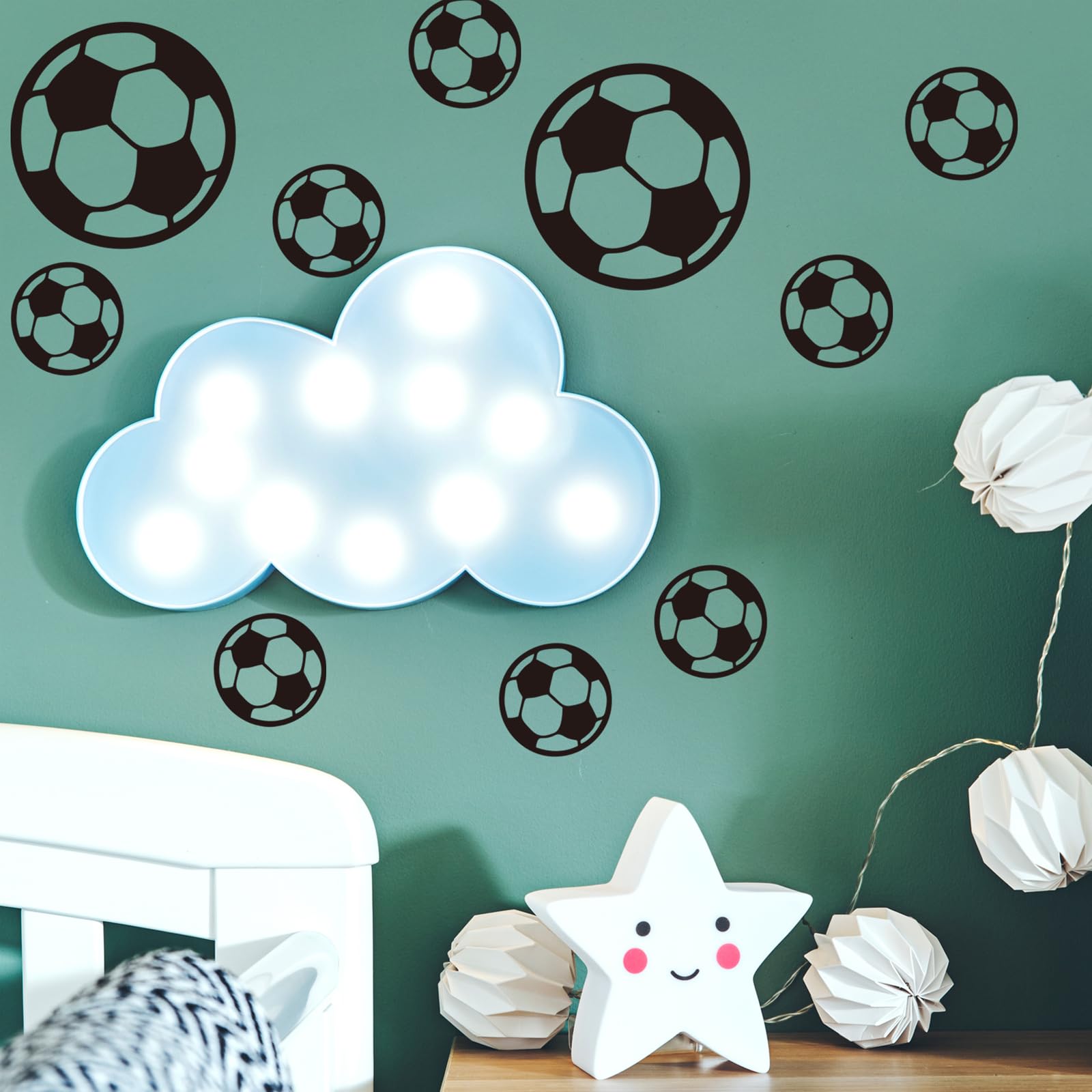 12 Pieces Footballs Wall Decals - Image 2