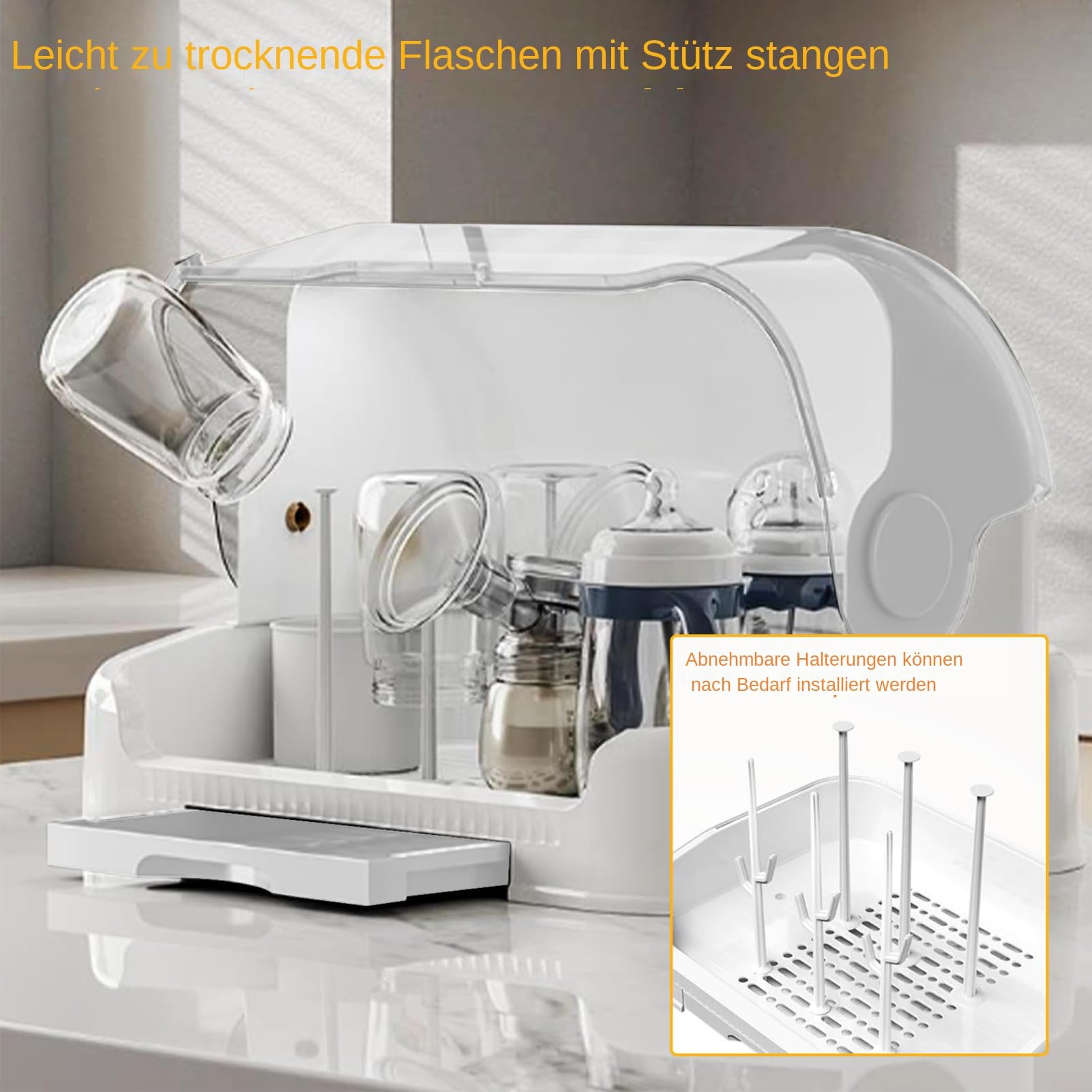 Boode - Organizador de botellas de almacenamiento de botellas, soporte de secado para lactancia materna The Counter Stilling Home Cocina Baño Viajes y Accesorios Mamá