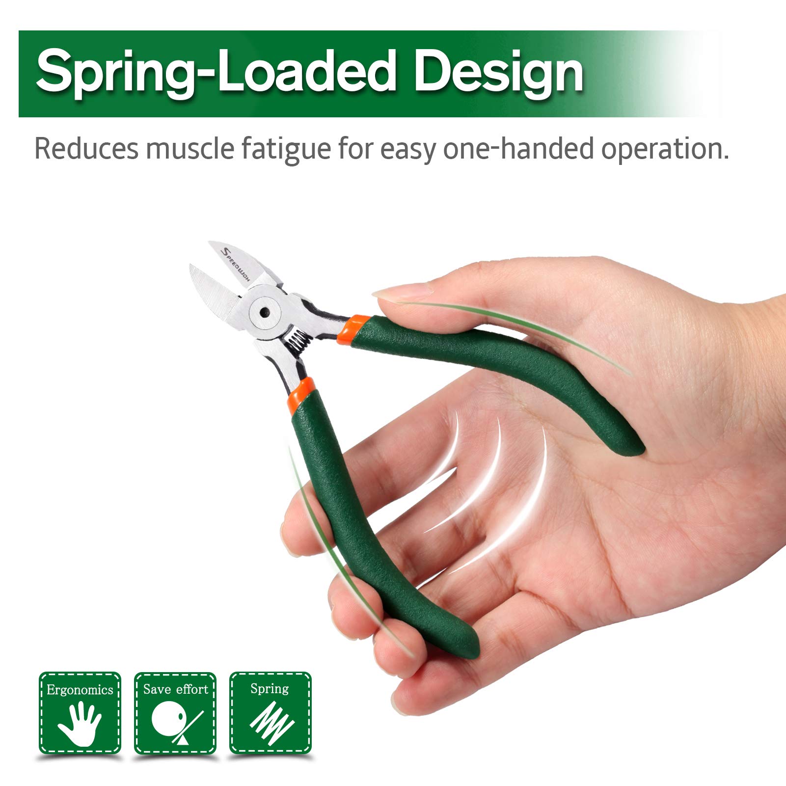SPEEDWOX Wire Flush Cutters 6 Inch Precision Side Cutter Pliers...