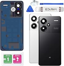 Eonpam Replacement Rear Glass Shell for Xiaomi Redmi Note 13 PRO+ Plus Original Battery Cover with Camera Glass+Replacement Kit (Black)