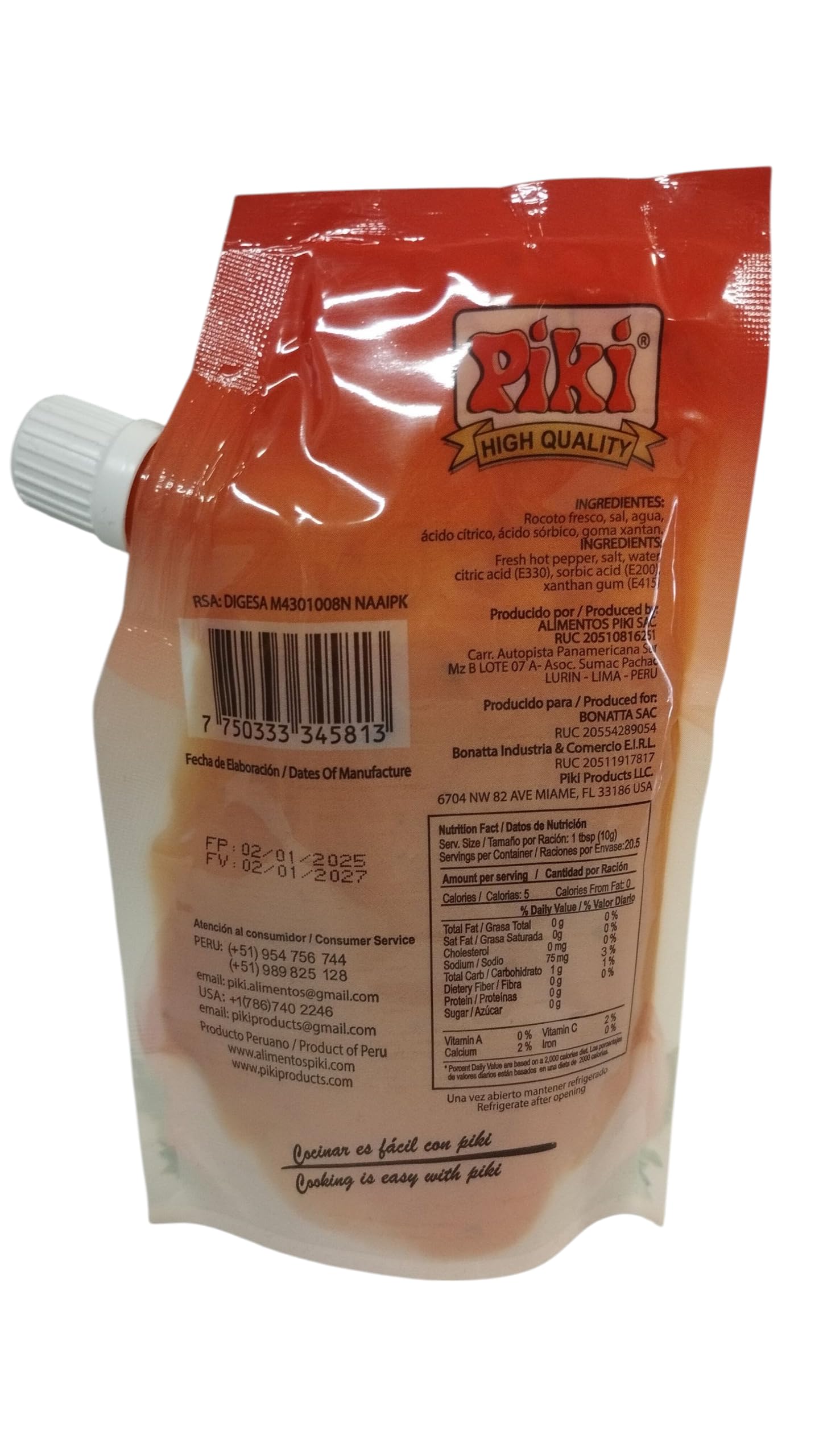 Salsa de Rocoto Molido Peruano Pack de 2 x 120 Gramos