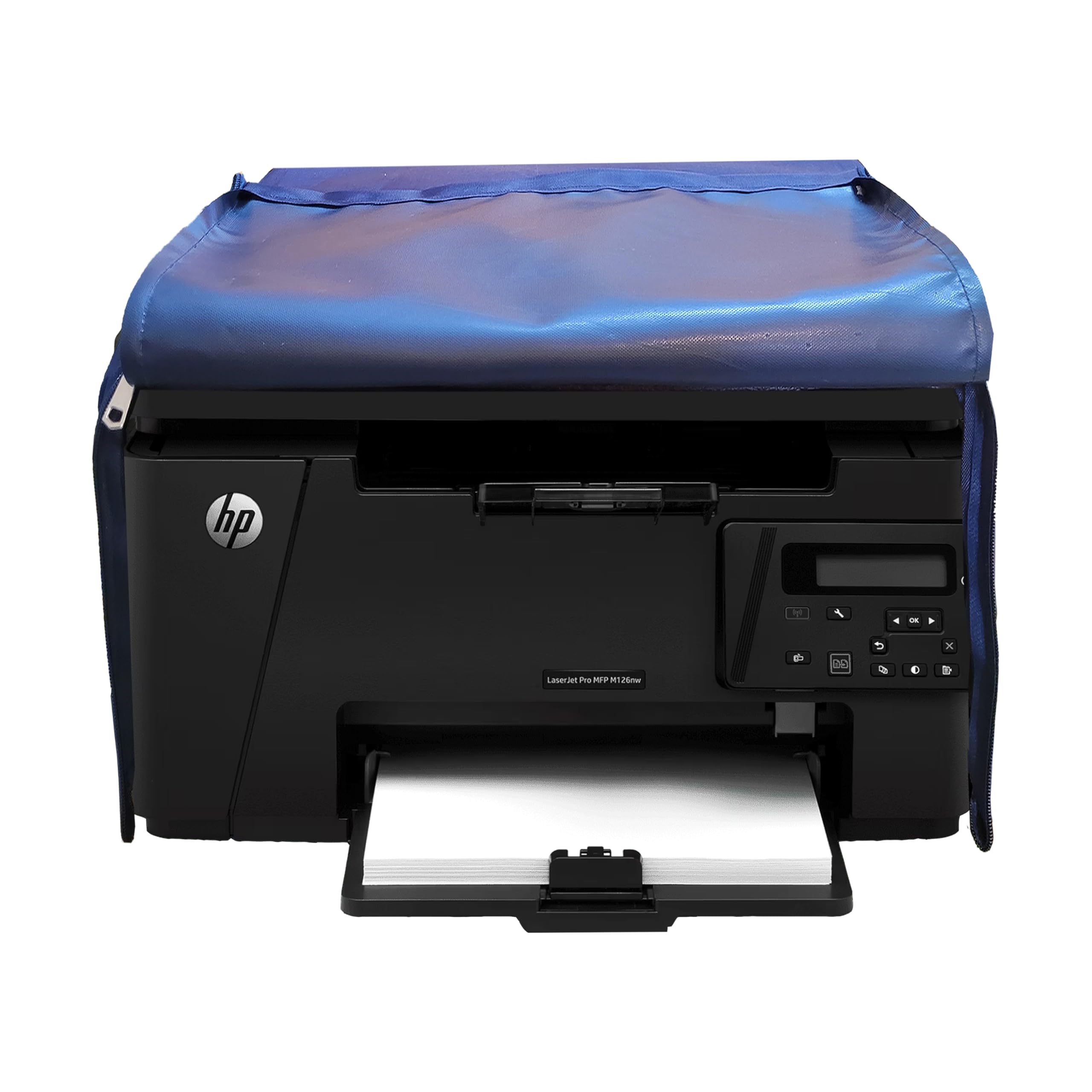 Protectio Dustproof Chain Printer Cover for HP LaserJet Pro MFP M126nw washable and dustproof blue chain printer cover