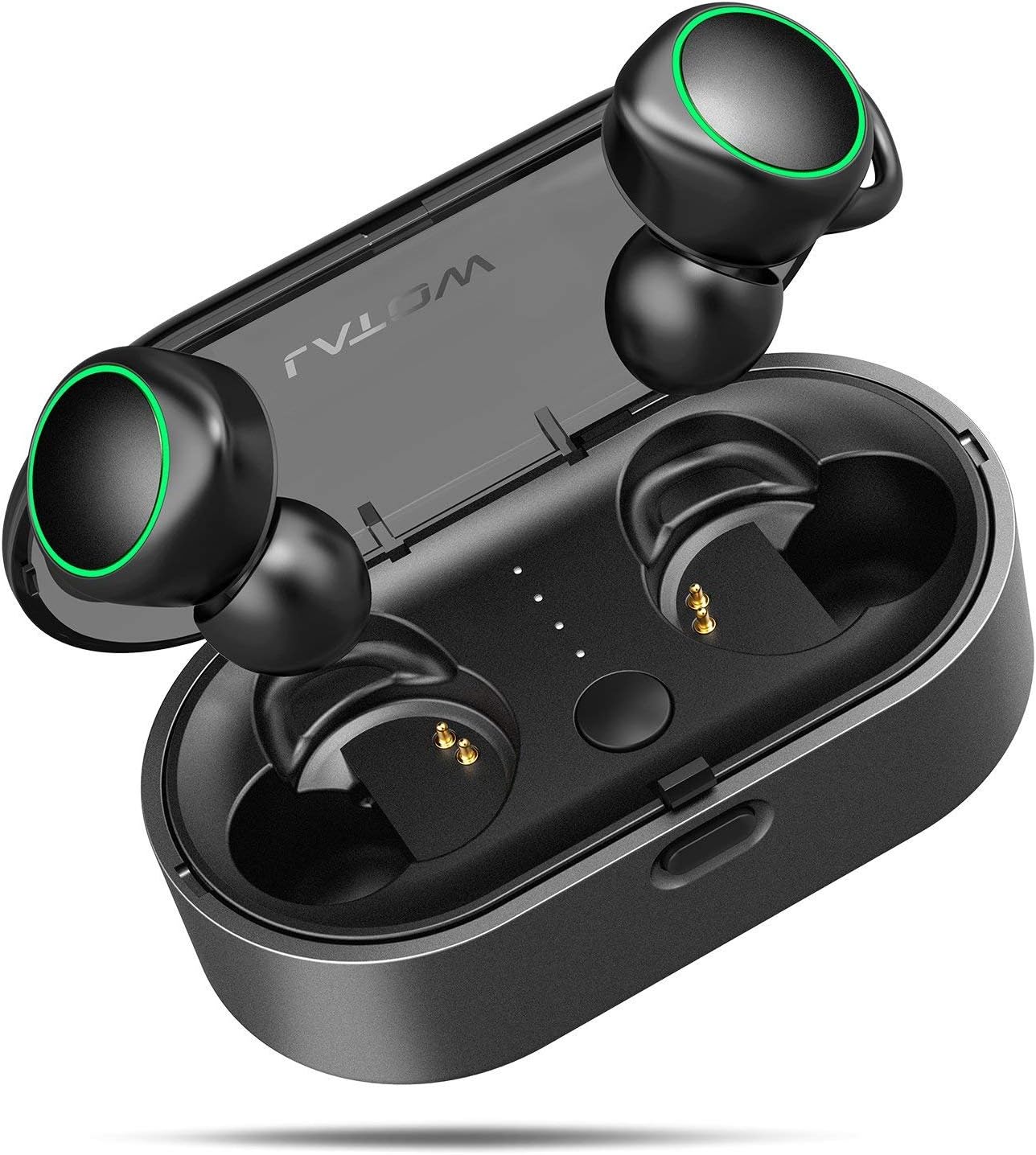 True Wireless Earbuds, LATOW Bluetooth 5.0 Headphones True Wireless Stereo 3D Sound 18H Playtime Sweatproove Earphones with Charging Case, Built-in Microphone