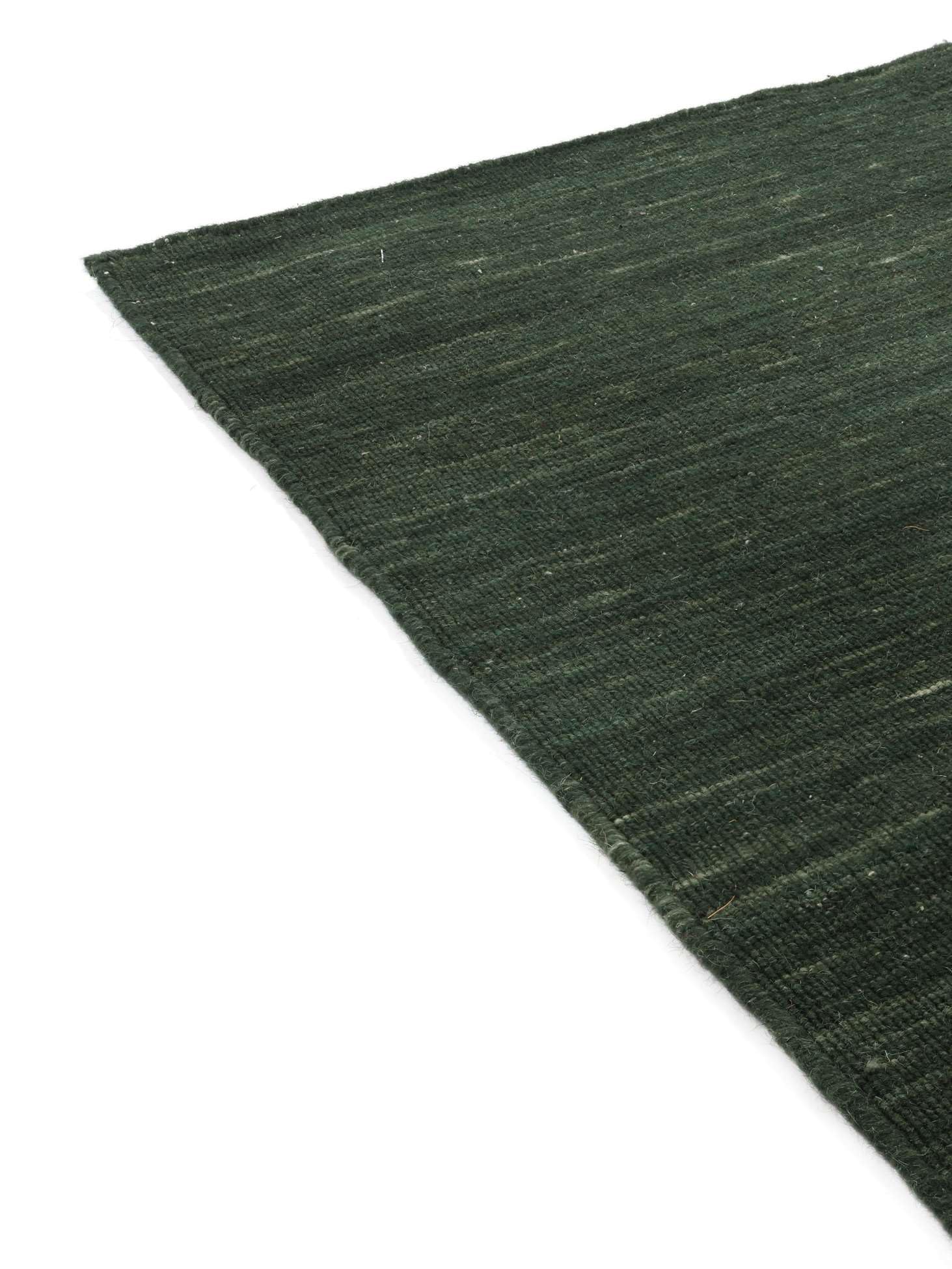 RugVista Handloom Flat, Alfombra, Kilim, 140 x 200 cm, Rectangular, Pelo Corto, Sala de Estar, Comedor, Dormitorio, Limpieza en seco, Certificado Care & Fair, Forest Verde