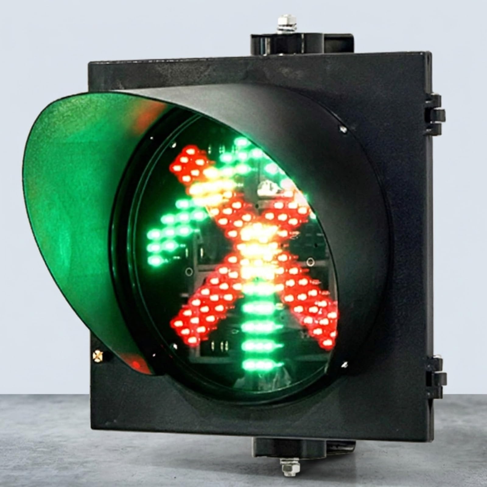 Traffic Signal, LED Traffic Light Lamp, Red/Green Traffics Indicator Light, High Brightness LED Beads, Industrial Road Signs Warning Light for Roads, Toll Booths(30cm/12in-AC220V)