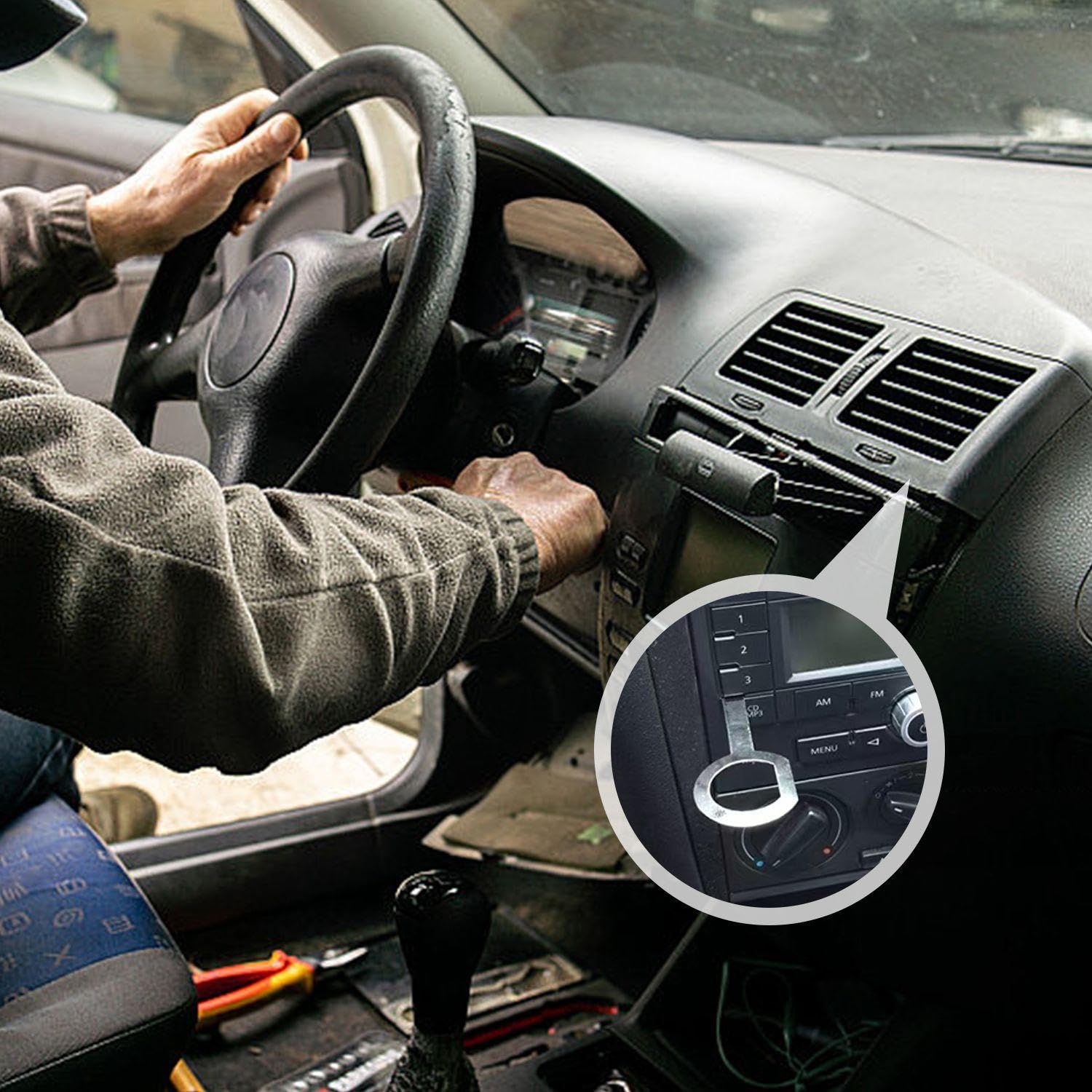 Strumenti Di Smontaggio Dell'Autoradio 4 Pezzi, Strumento Chiave Di Smontaggio Dell'Unità Principale, Strumento Di Sblocco Auto, Strumento Di Sgancio Rapido Della Radio