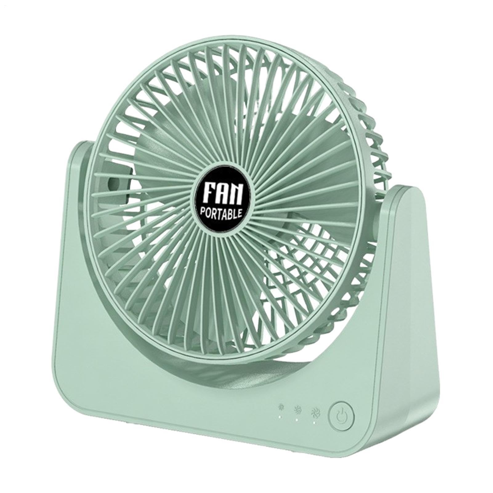 Ventilateur de table portable avec batterie rechargeable : 3 vitesses de fraîcheur