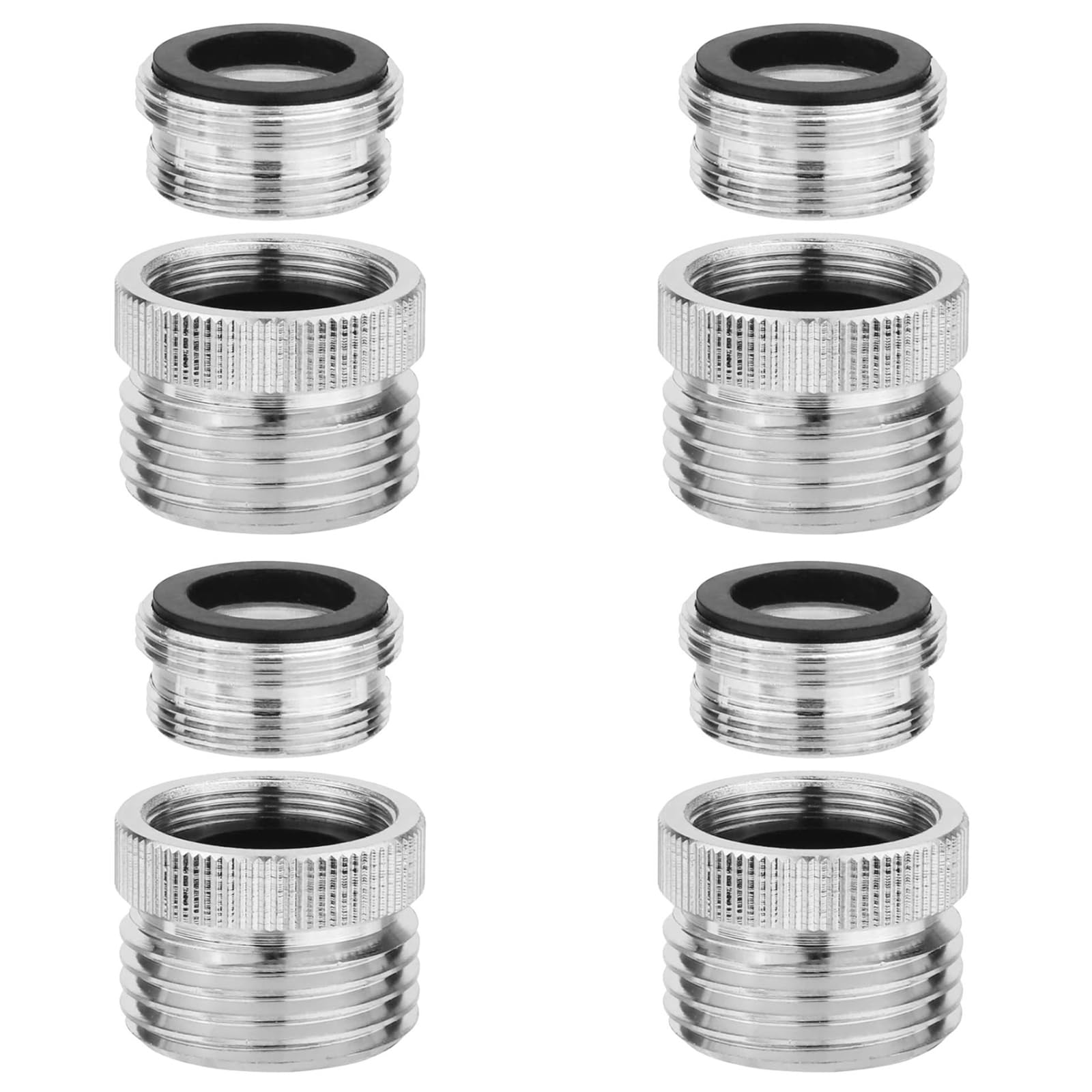 4PCS Faucet Adapter, 22 Internal Thread to 3/4 GHT External Thread Connector, Faucet Hose Attachment Sink Adapter for Kitchen and Bathroom