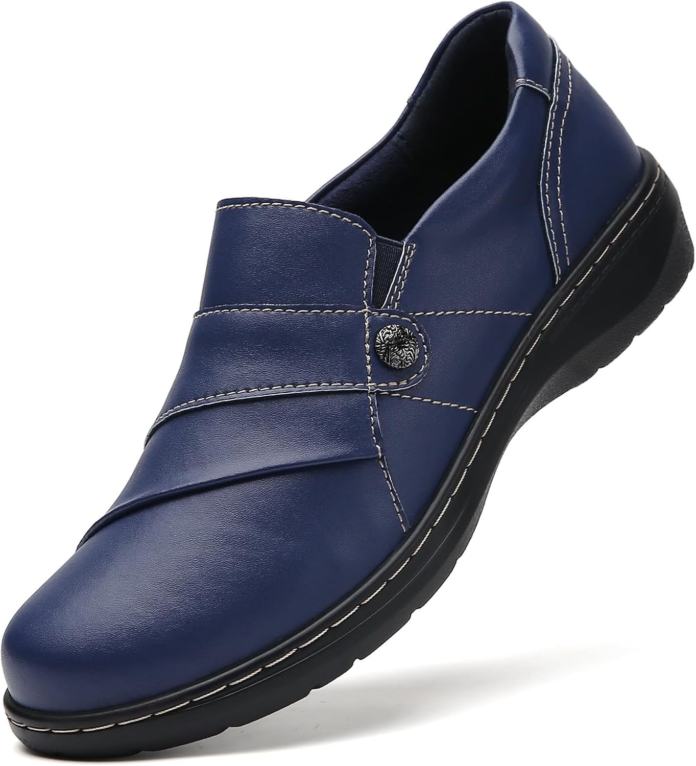 QAE Loafers for Women Orthopedic Shoes Comfortable Slip-Ons Work Flats Womens Business Casual Dress Penny Loafers