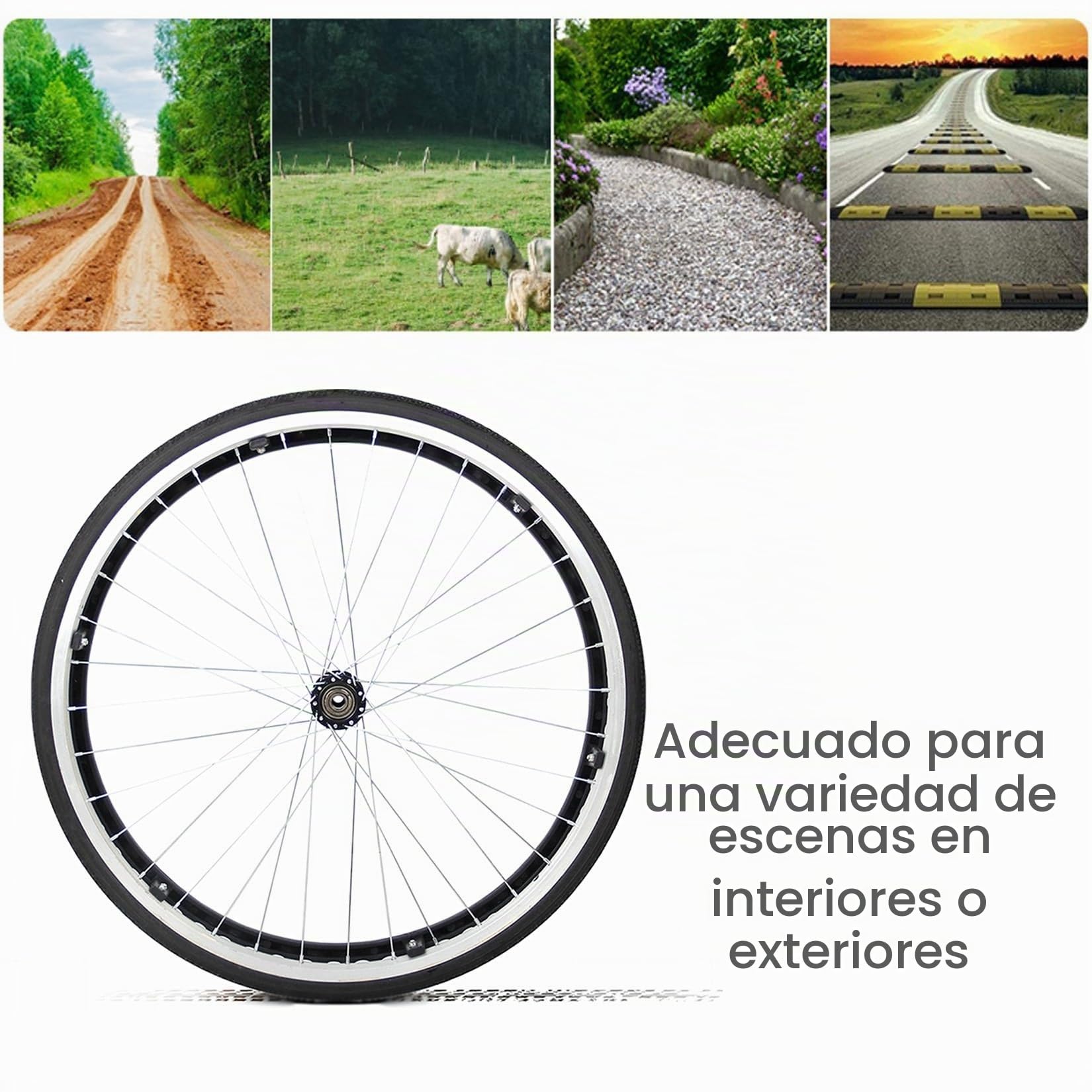 ESOYAWE Ruedas para Sillas De Ruedas 24 Pulgadas 2 Piezas, Antideslizante Poliuretano Ruedas Traseras para Silla De Ruedas, Aluminio Ligero Accesorios para Sillas De Ruedas Minusvalidos (Color : Blac