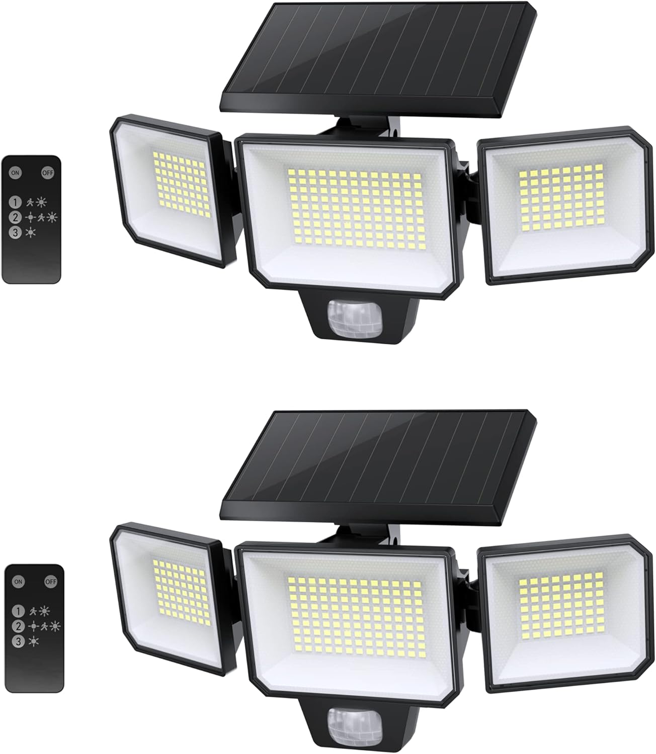 Solar Outdoor Lights, 229 LED 2500LM Super Brightness Motion Sensor Security Light