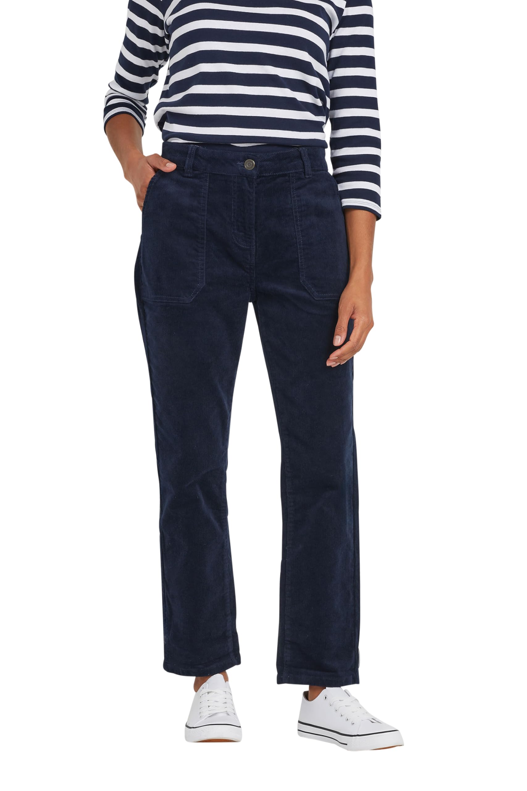 M&Co Blue Cord Carpenter Trousers - Women's