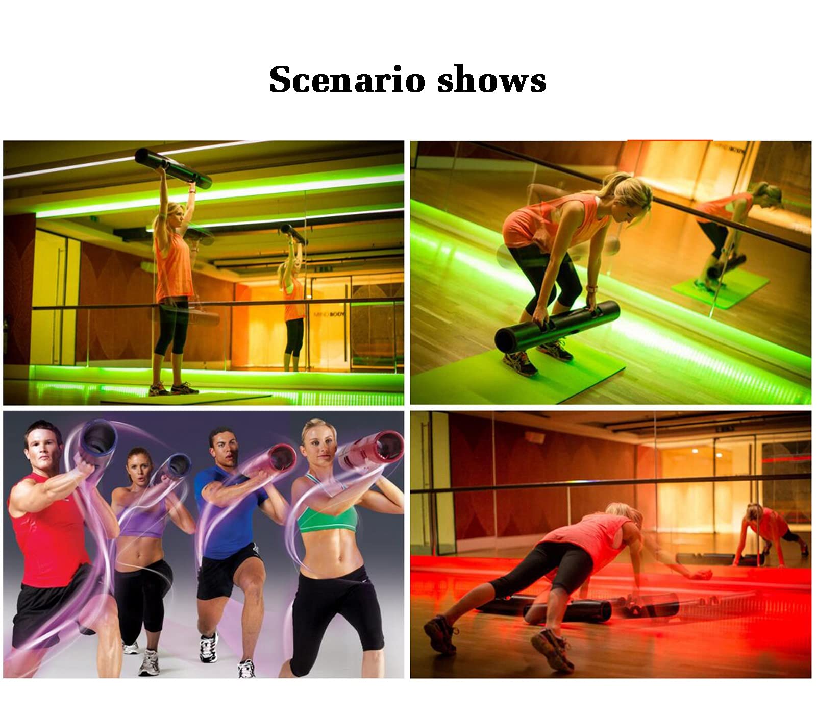 Tubo de resistencia de fitness para entrenamiento de fuerza, ejercicio con