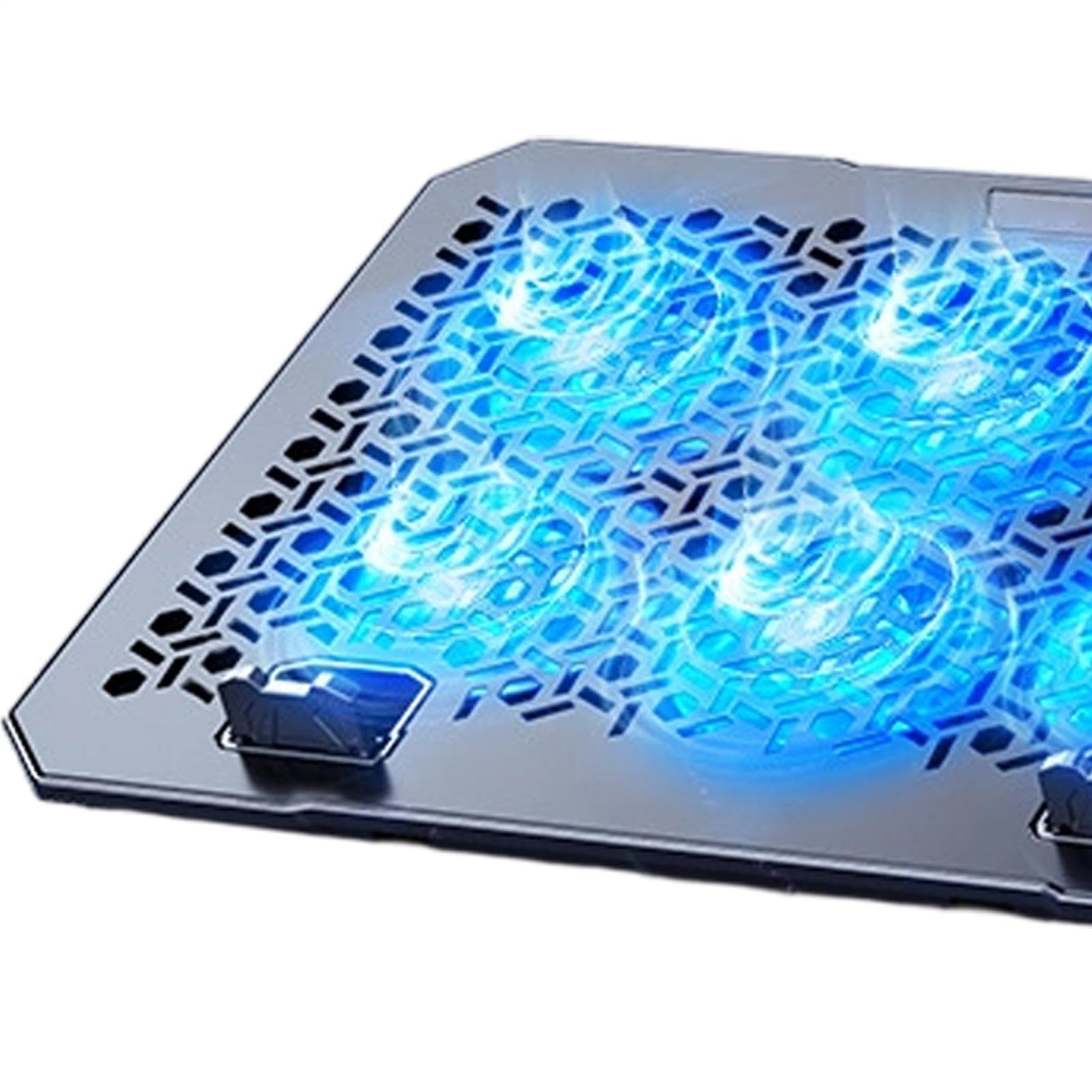 Laptop Kühlpad – 36 x 26 Cm Abs Alluminio |Notebook Kühler Basis Leise | Einstellbarer Lüfterständer Mit Handyhalter | Gamings Office Für Büro Arbeit Reise Zuhause