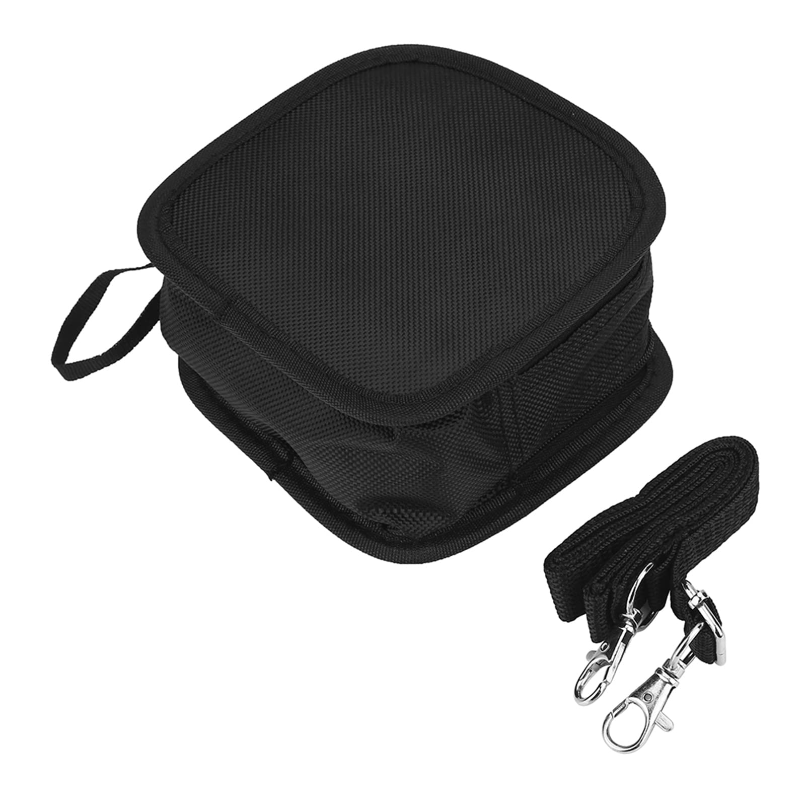 Nylon Filter Bag, Compact 9 Slot Camera Accessory Case with Shoulder Strap and Photography Equipment Case