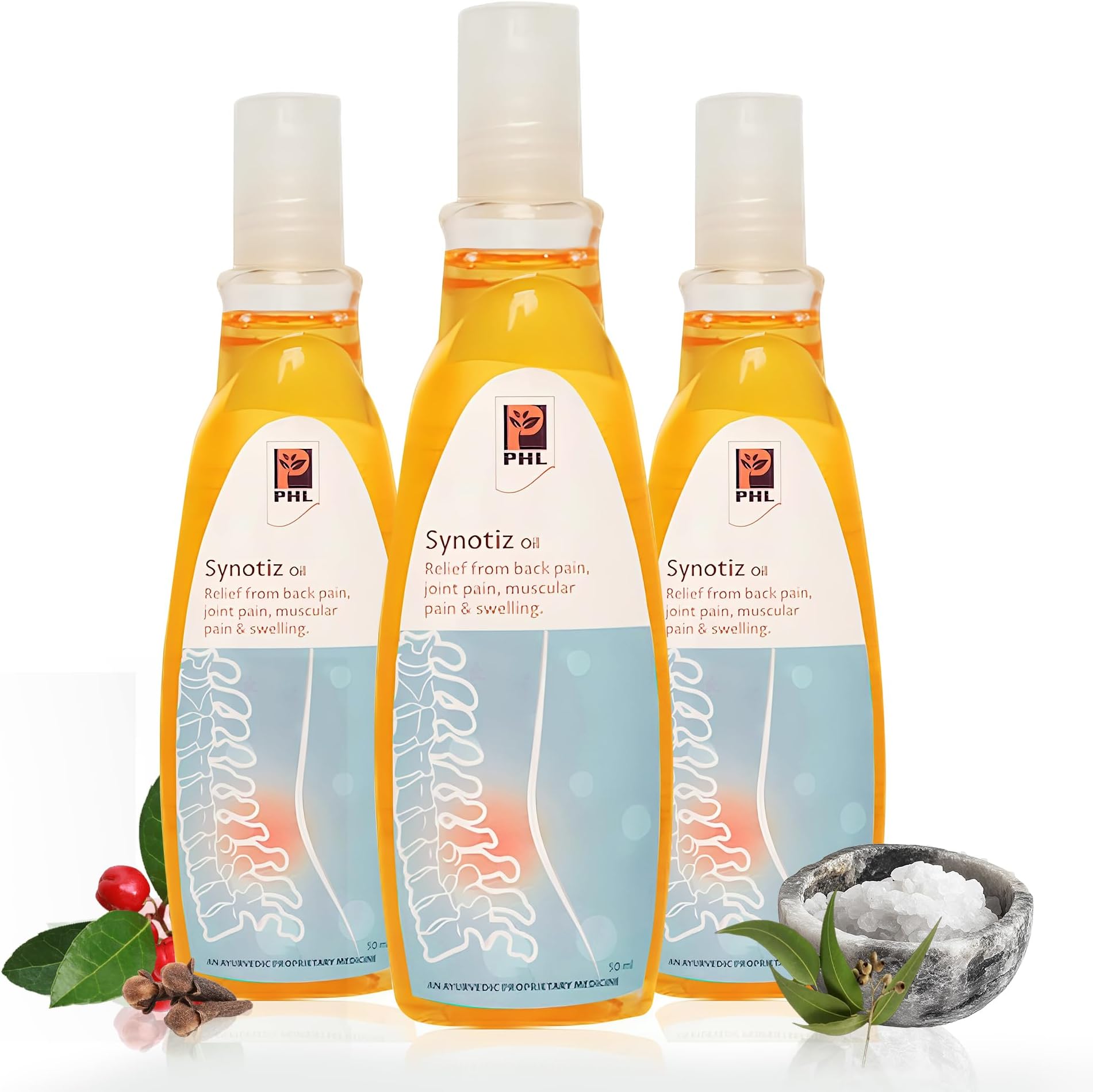 - Synotiz Pain Relief Oil Roll-On 150ml (50ml x 3) – Fast Knee, Joint & Muscle Relief, Eases Swelling, Herbal Formula for Back & Body Aches | Complete Ortho Care | Ayurvedic Ayush Certified