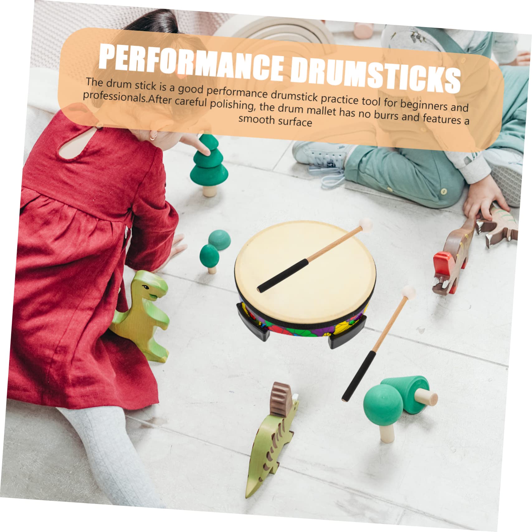 ifundom 6pares Baquetas De Percusión Para Marimba y De Lengua Palillos Mango Ergonómico Accesorios Para Instrumentos De Percusión