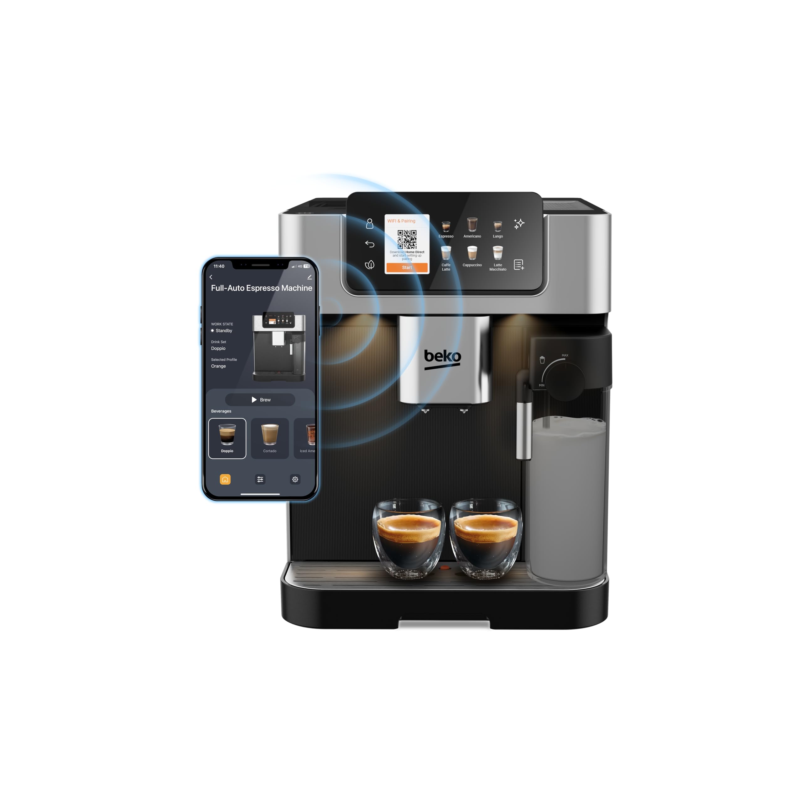 Beko - Machine Expresso automatique, café en grains ou moulu