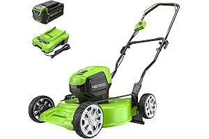 Greenworks 40V 19" Brushless (Push) Cordless Lawn Mower With (2) 4.0Ah Batteries And Charger