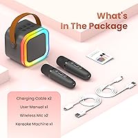 Vista 8 de Mini máquina de karaoke para niños y adultos, 2026, los mejores regalos de cumpleaños para niñas y niños de 3, 4, 5, 6, 7, 8 años, juguetes