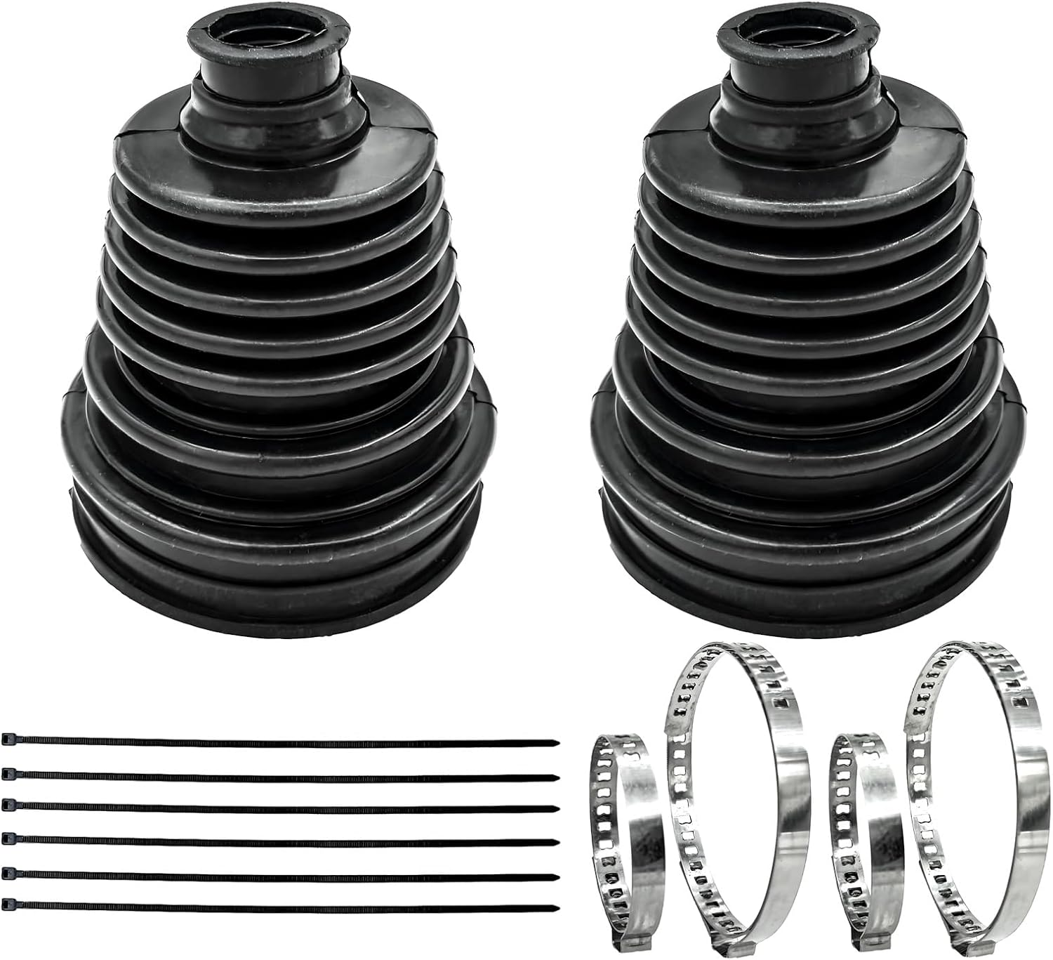 2Pack CV Axle Boot Repair Kit, Car CV Boot Repair Tool with 4 Stainless Steel Clips And 6 Cable Ties (2Pcs)